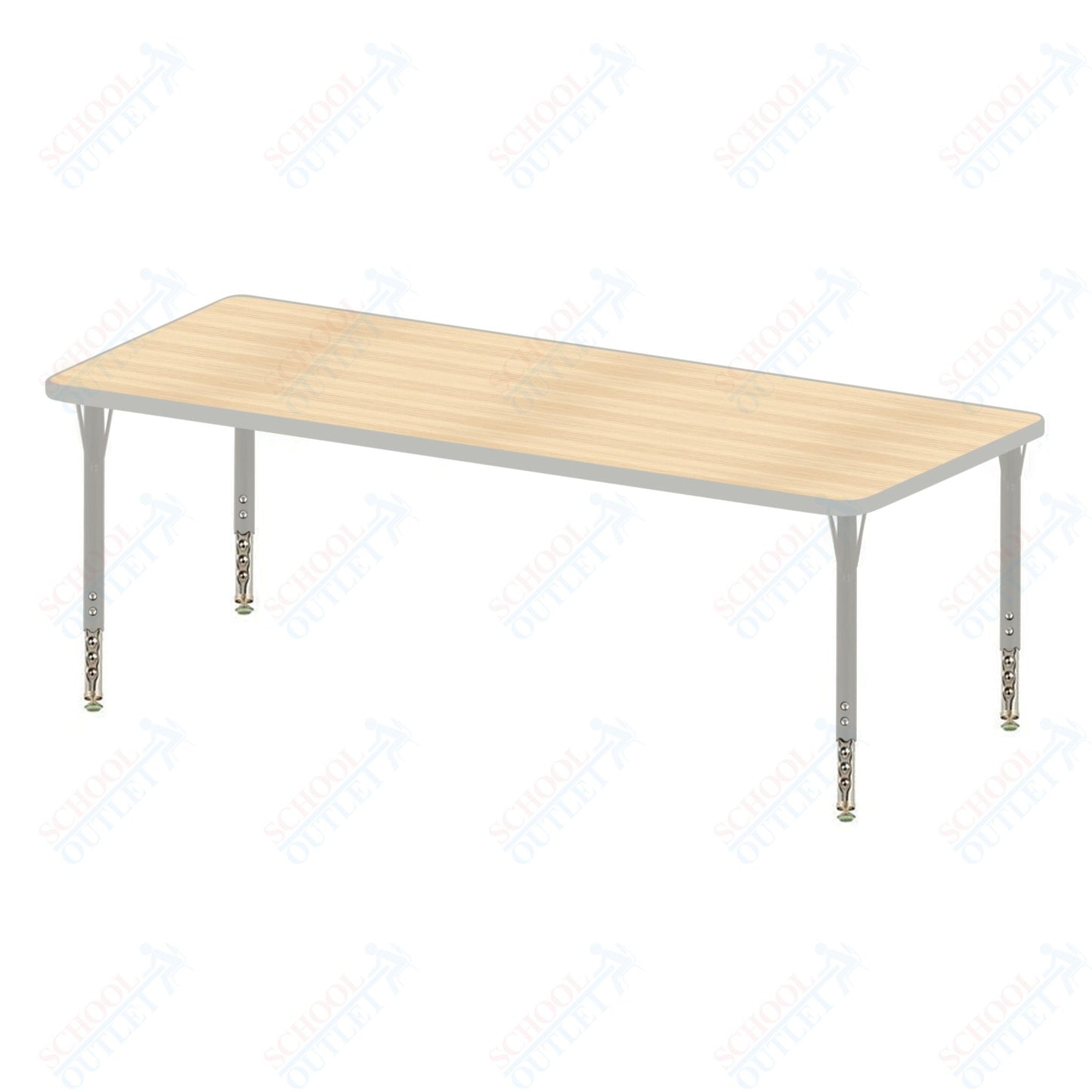USA Capitol 36" x 72" Rectangle Activity Table Adjustable Height 23"-31" (3672SE)