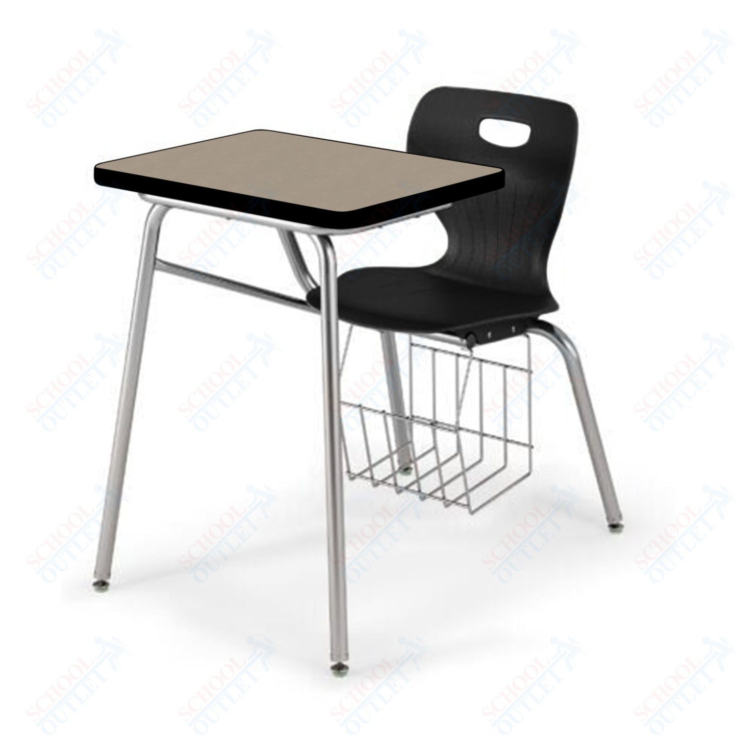 USA Capitol Euroflex 16" Combination Desk with Book Basket (3916)