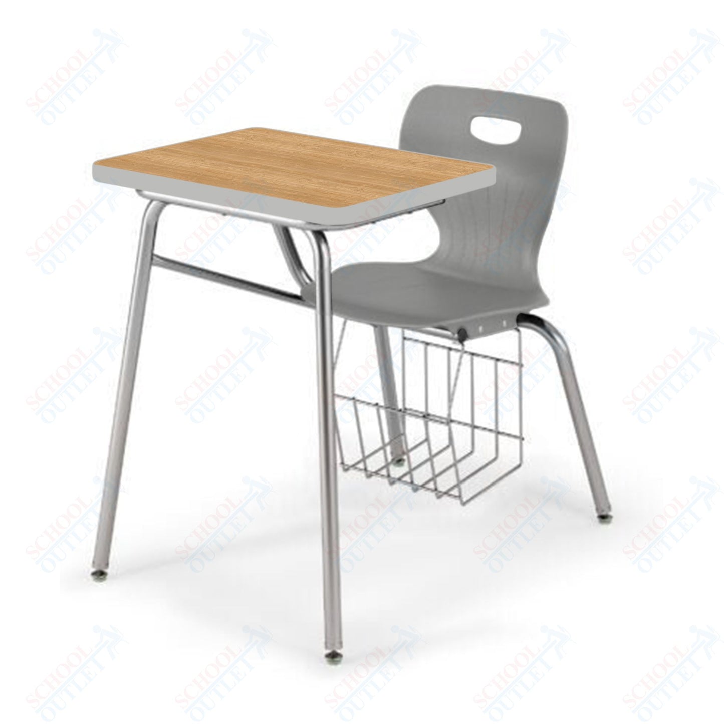 USA Capitol Euroflex 18" Combination Desk with Book Basket (3918)