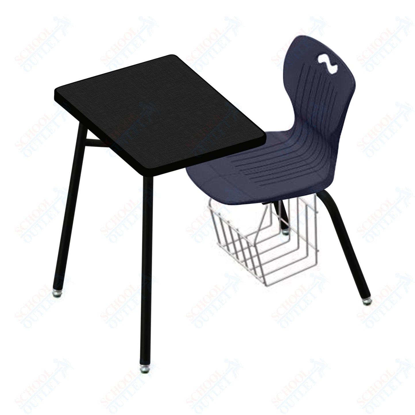 USA Capitol Ntersect 14" Seat Height Combination Desk with Book Basket and HPL Top (N914HPCL)