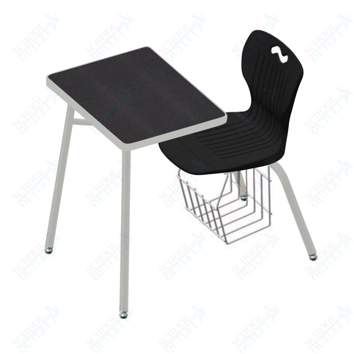USA Capitol Ntersect 14" Seat Height Combination Desk with Book Basket and HPL Top (N914HPCL)