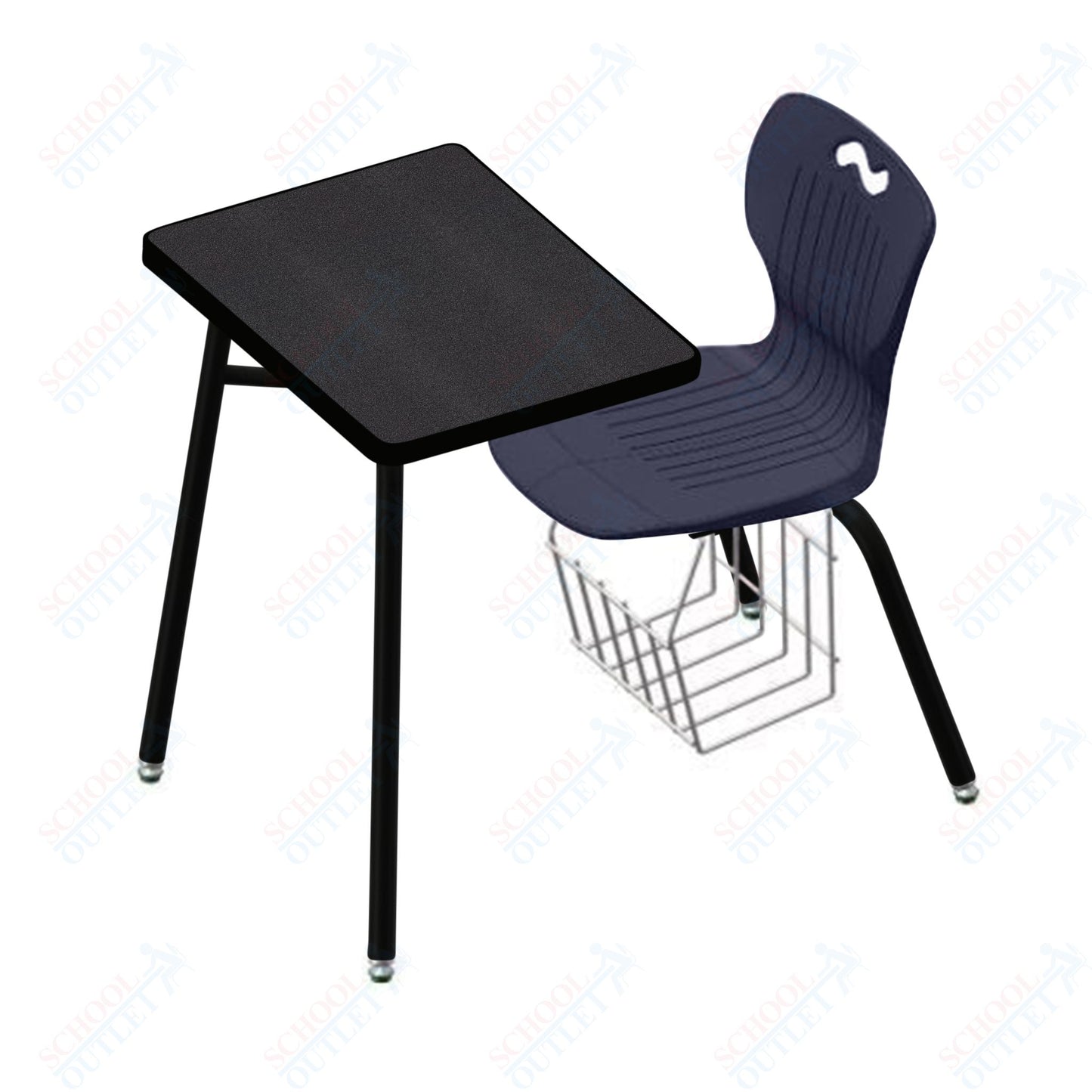 USA Capitol Ntersect 14" Seat Height Combination Desk with Book Basket and HPL Top (N914HPCL)