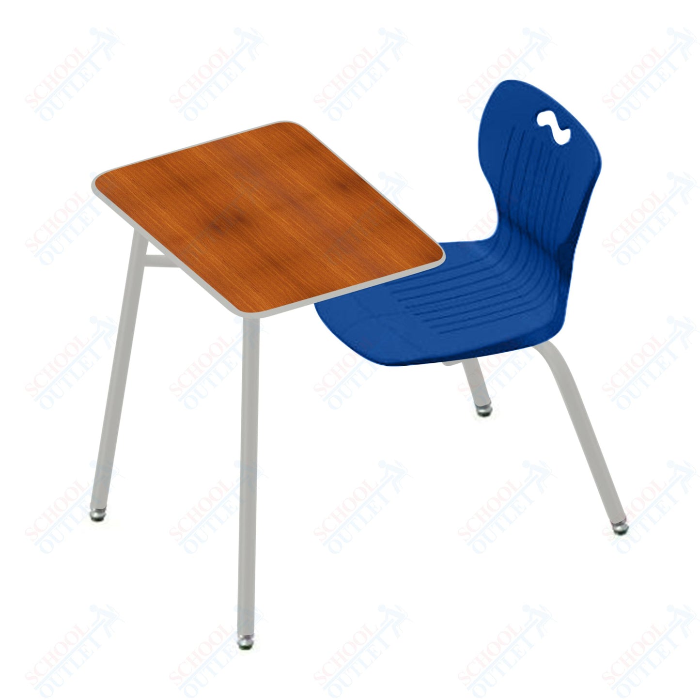 USA Capitol Ntersect 18" Seat Height Combination Desk with Book Basket and Hard Plastic Top (N918HP)