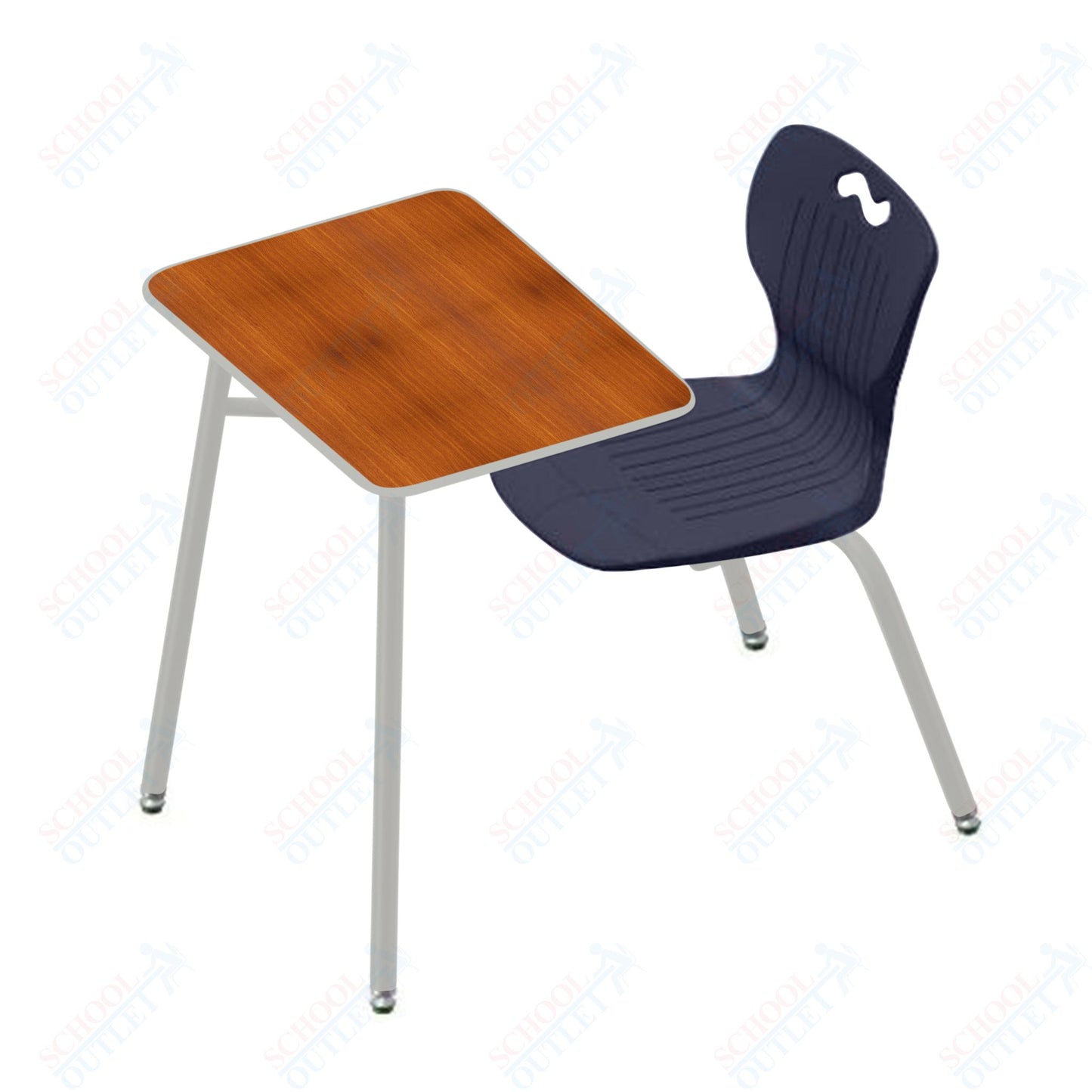 USA Capitol Ntersect 18" Seat Height Combination Desk with Book Basket and Hard Plastic Top (N918HP)