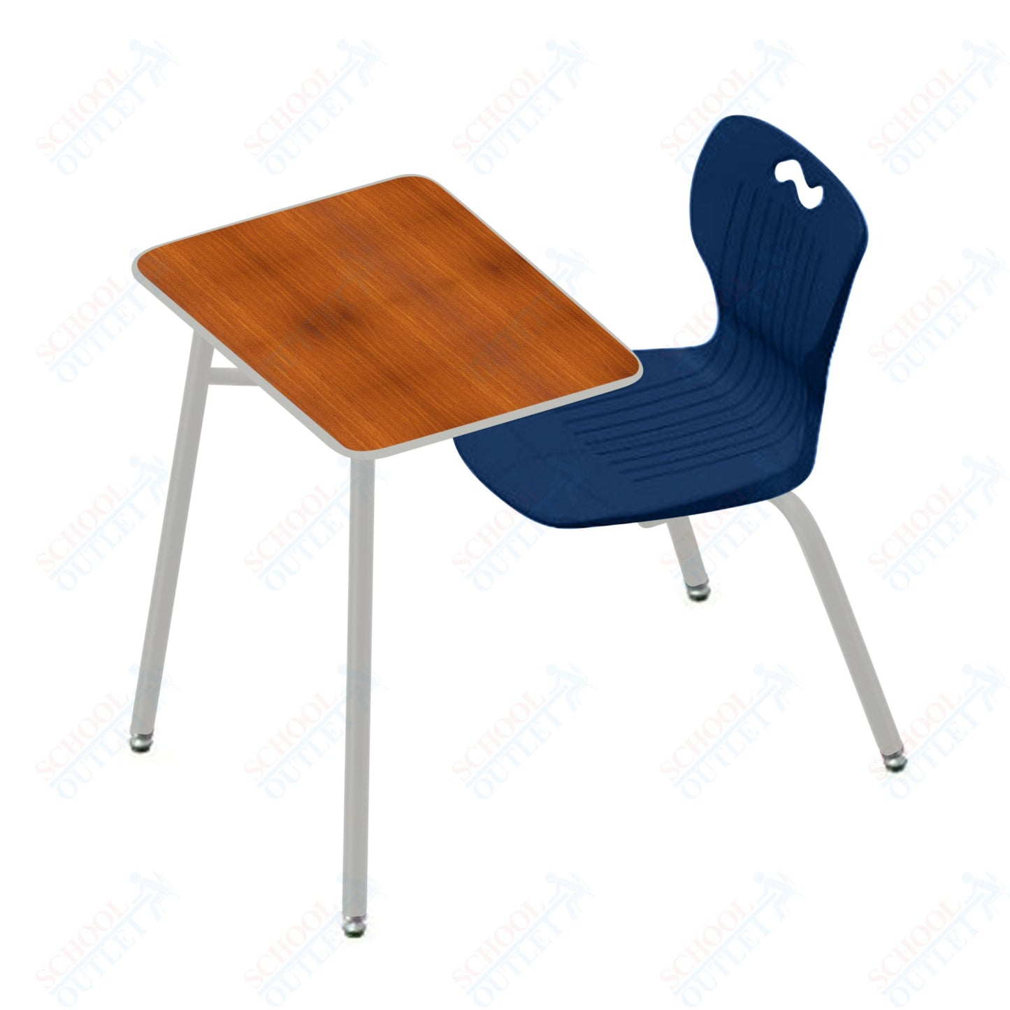 USA Capitol Ntersect 18" Seat Height Combination Desk with Book Basket and Hard Plastic Top (N918HP)