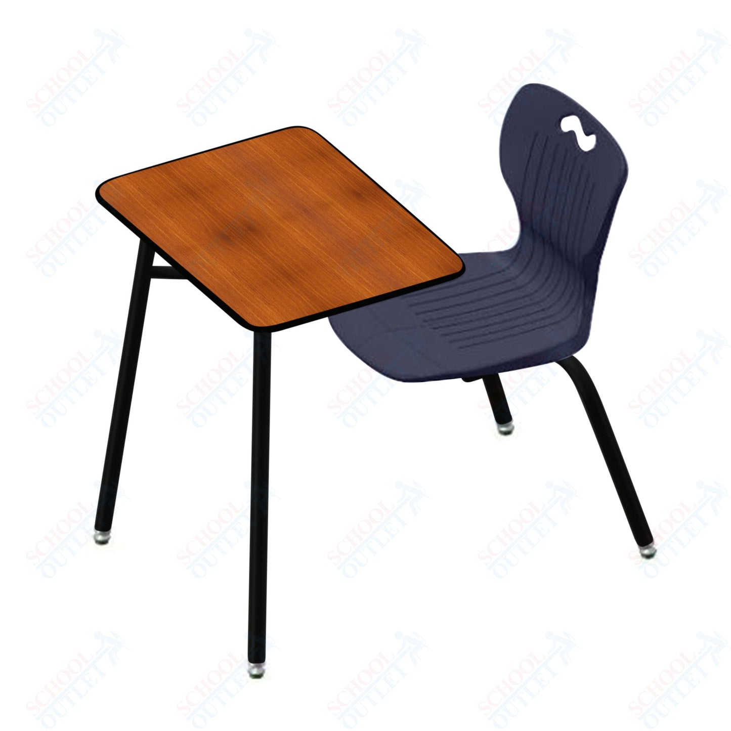 USA Capitol Ntersect 18" Seat Height Combination Desk with Book Basket and Hard Plastic Top (N918HP)