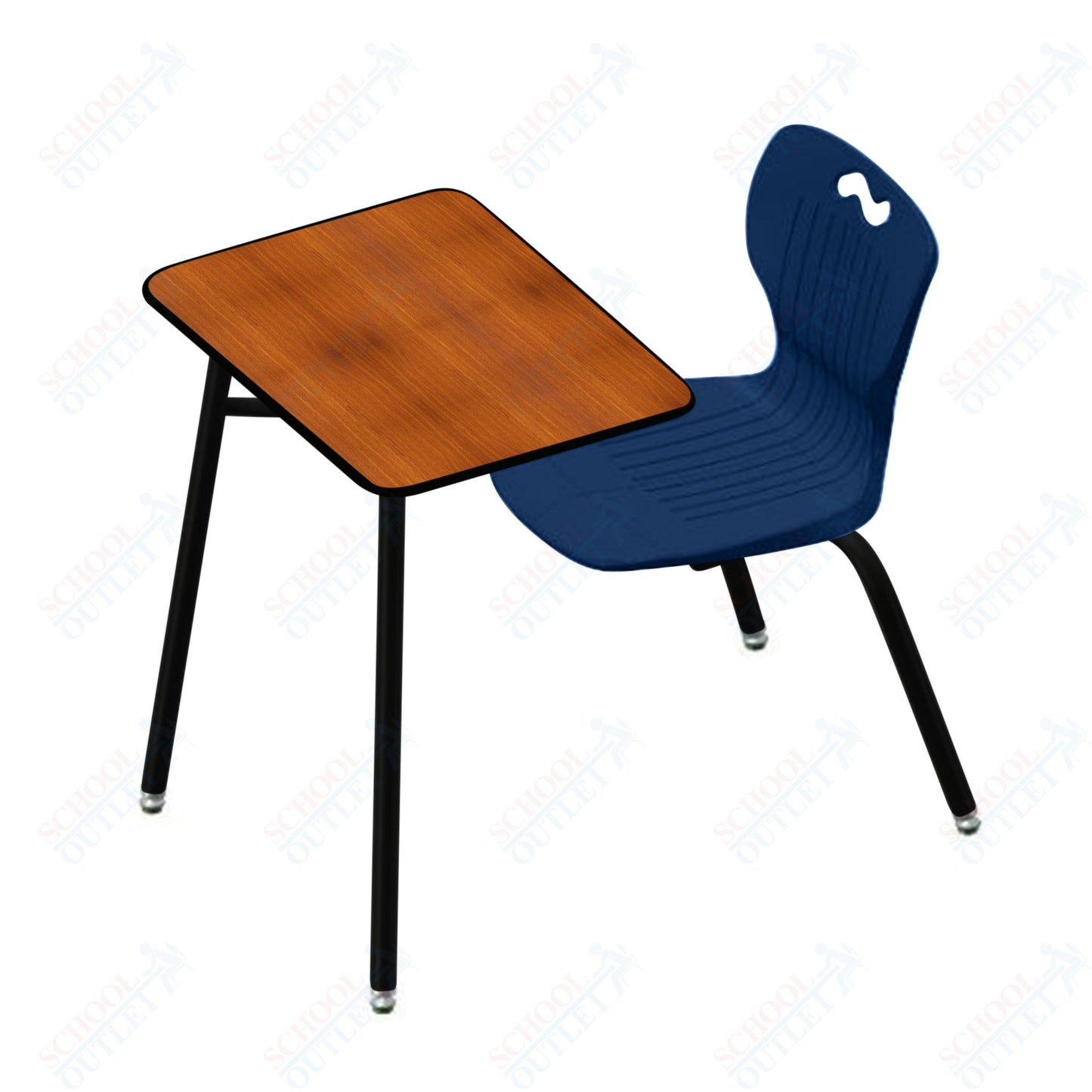 USA Capitol Ntersect 18" Seat Height Combination Desk with Book Basket and Hard Plastic Top (N918HP)