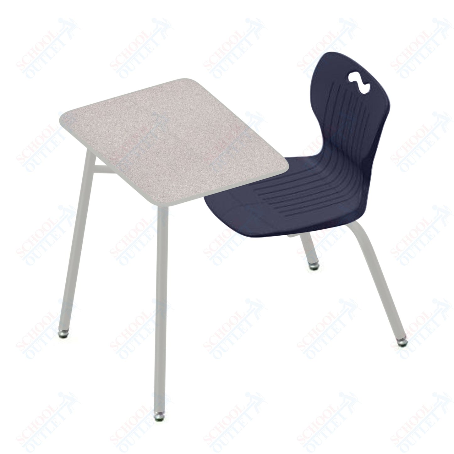 USA Capitol Ntersect 18" Seat Height Combination Desk with Book Basket and Hard Plastic Top (N918HP)