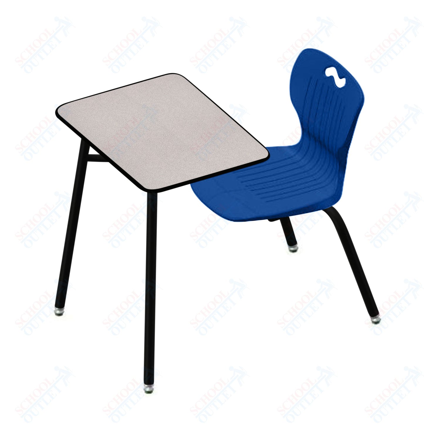 USA Capitol Ntersect 18" Seat Height Combination Desk with Book Basket and Hard Plastic Top (N918HP)