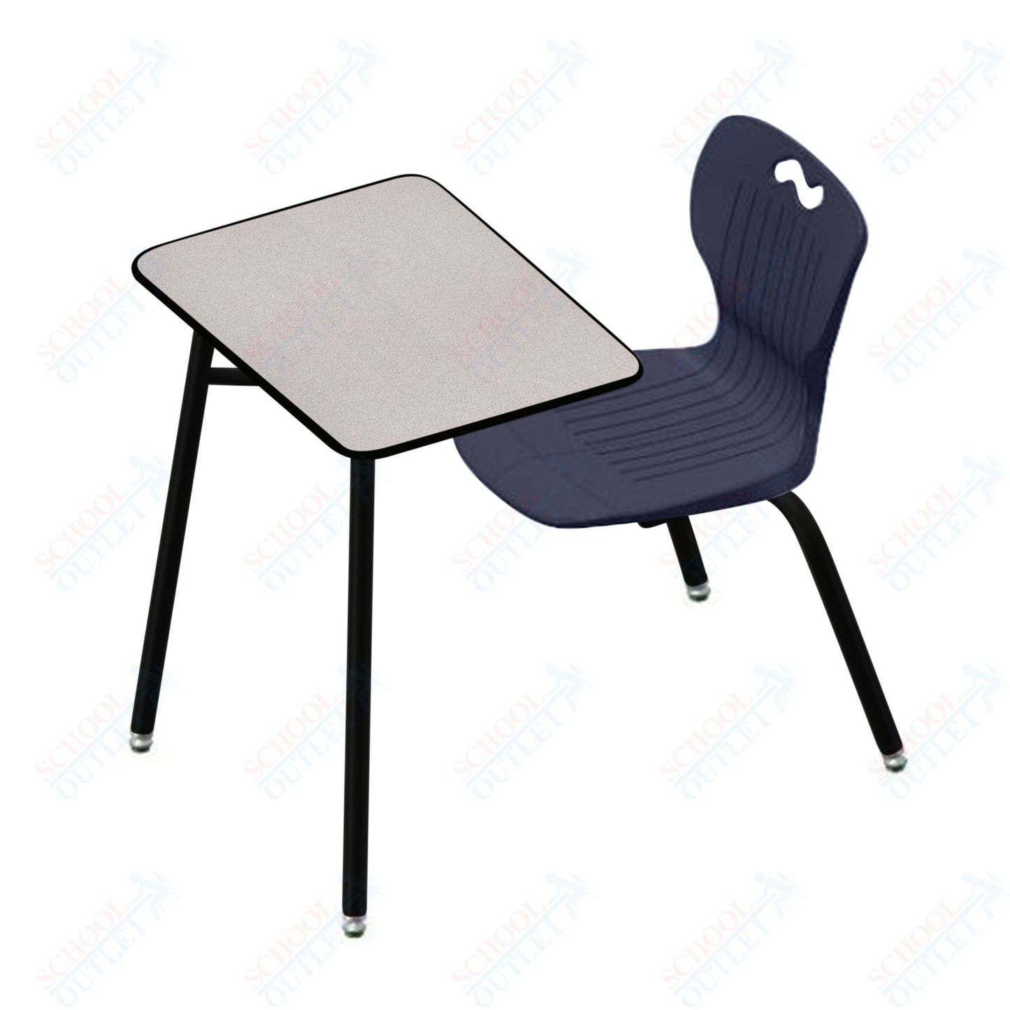 USA Capitol Ntersect 18" Seat Height Combination Desk with Book Basket and Hard Plastic Top (N918HP)