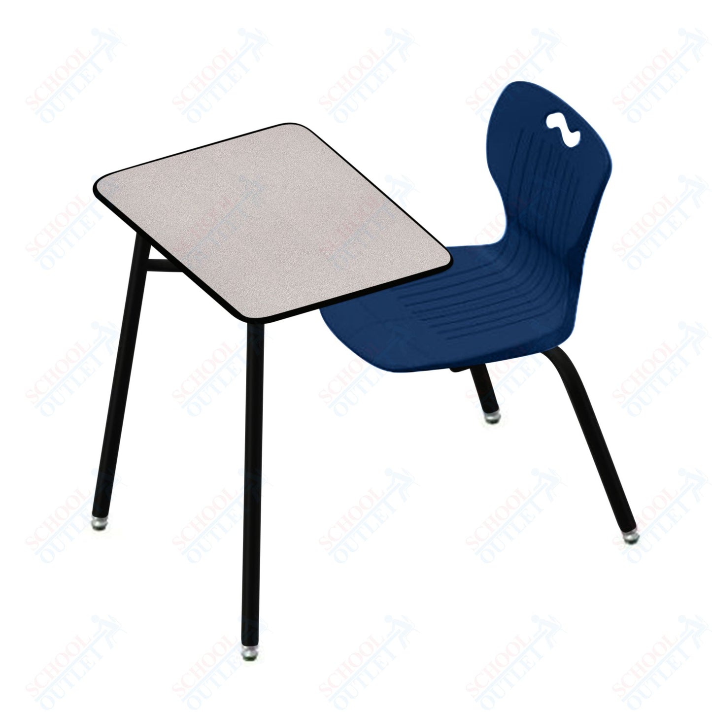 USA Capitol Ntersect 18" Seat Height Combination Desk with Book Basket and Hard Plastic Top (N918HP)