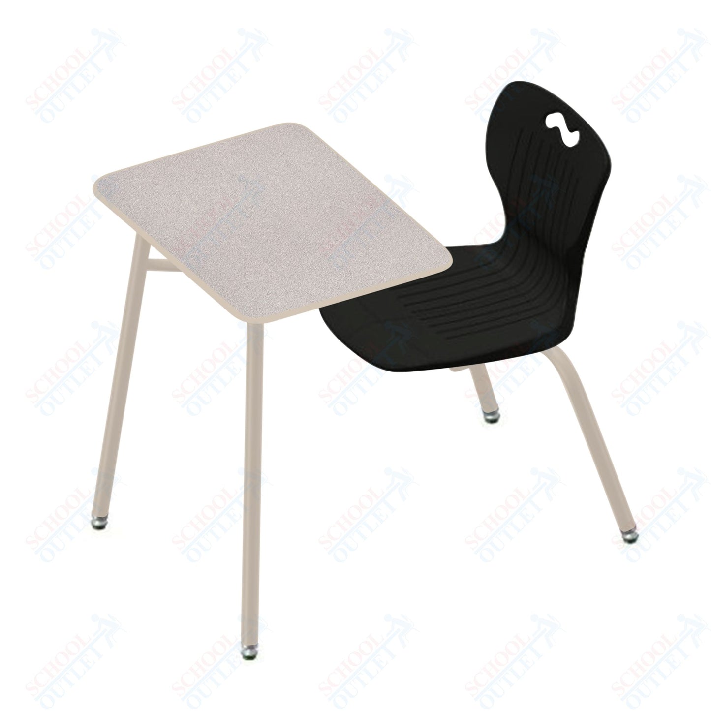 USA Capitol Ntersect 18" Seat Height Combination Desk with Book Basket and Hard Plastic Top (N918HP)