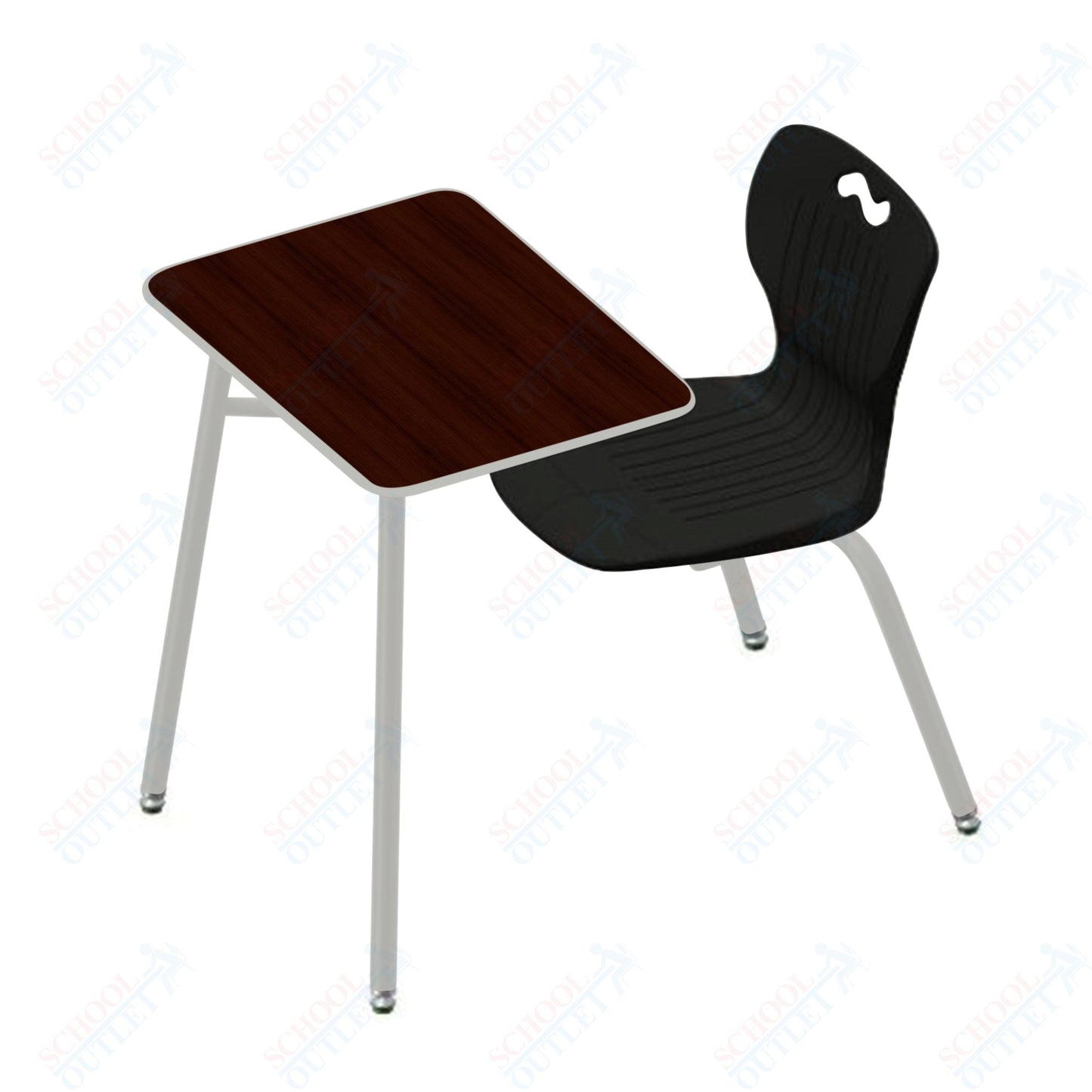 USA Capitol Ntersect 18" Seat Height Combination Desk with Book Basket and Hard Plastic Top (N918HP)