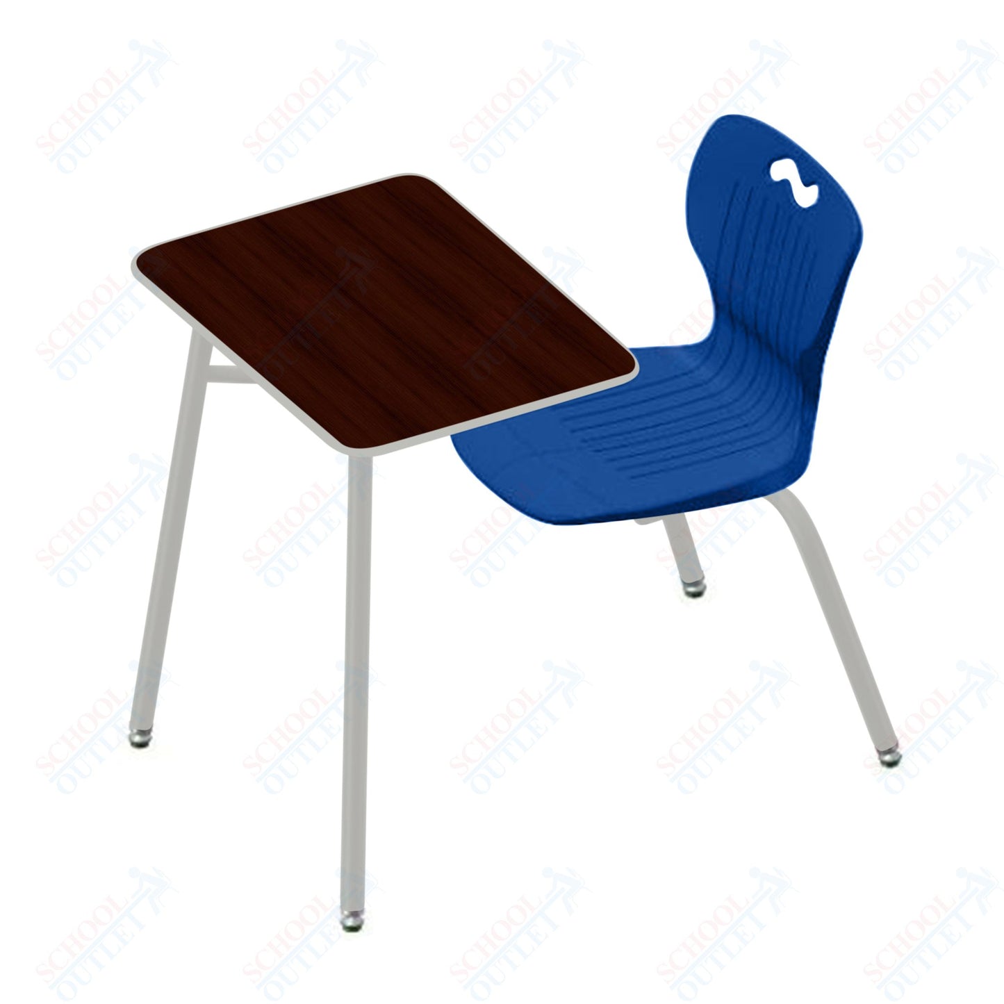 USA Capitol Ntersect 18" Seat Height Combination Desk with Book Basket and Hard Plastic Top (N918HP)