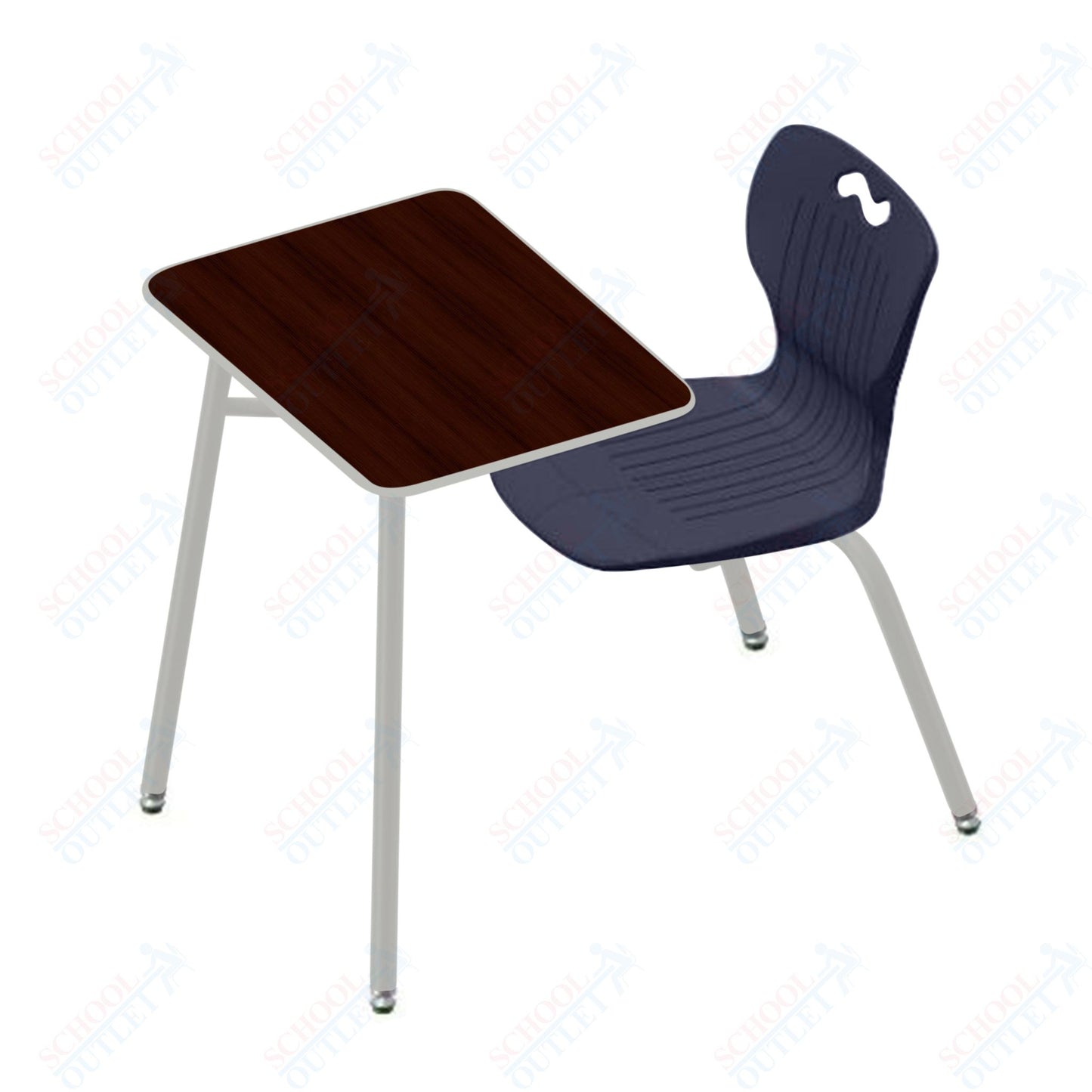 USA Capitol Ntersect 18" Seat Height Combination Desk with Book Basket and Hard Plastic Top (N918HP)