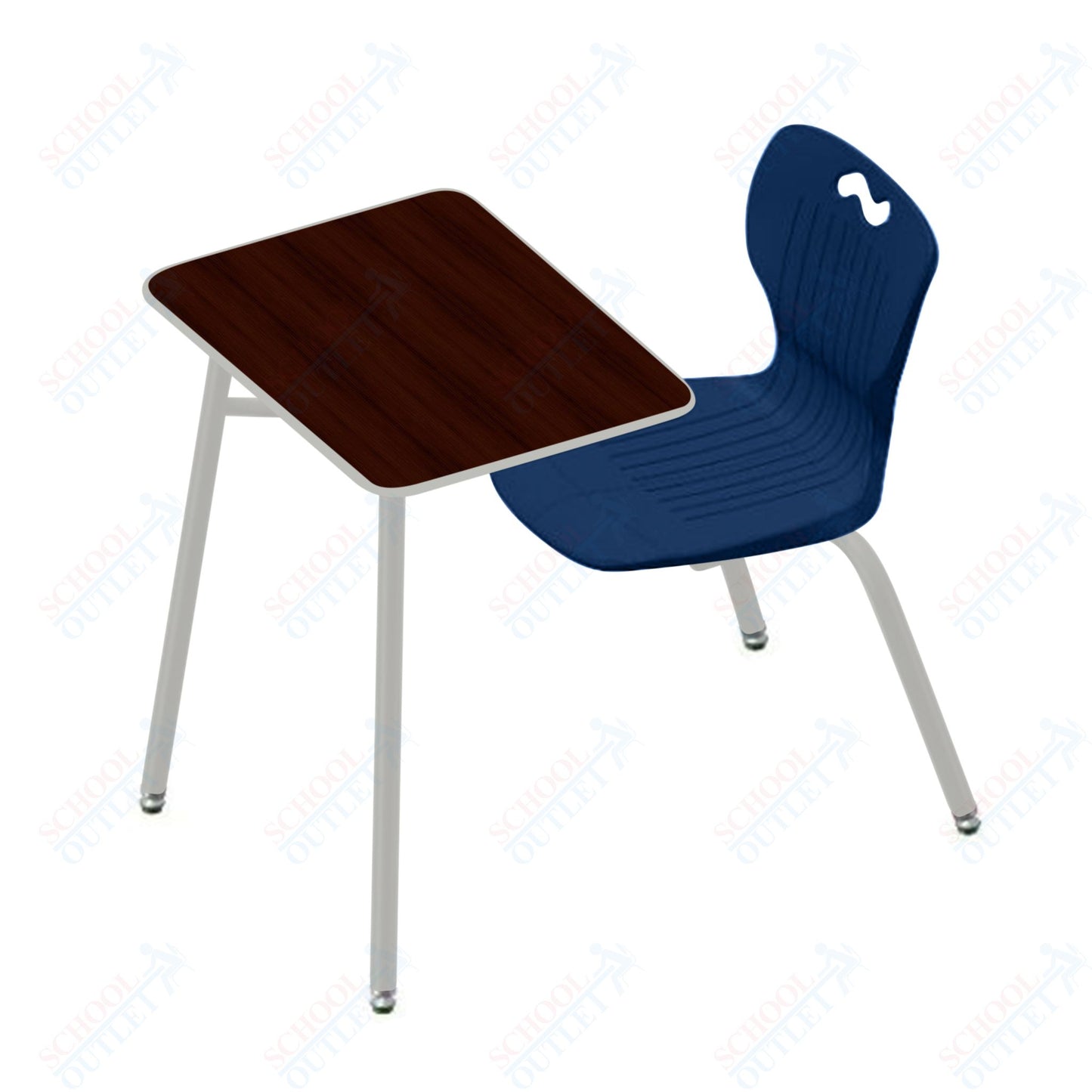 USA Capitol Ntersect 18" Seat Height Combination Desk with Book Basket and Hard Plastic Top (N918HP)