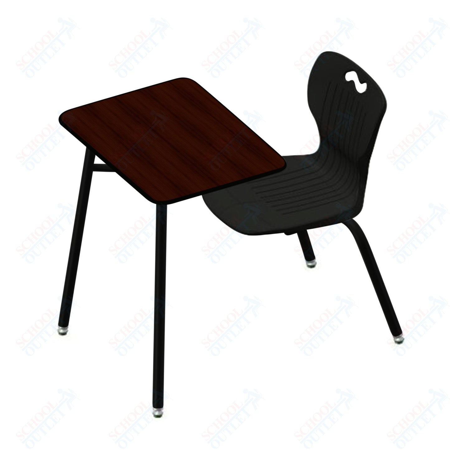 USA Capitol Ntersect 18" Seat Height Combination Desk with Book Basket and Hard Plastic Top (N918HP)