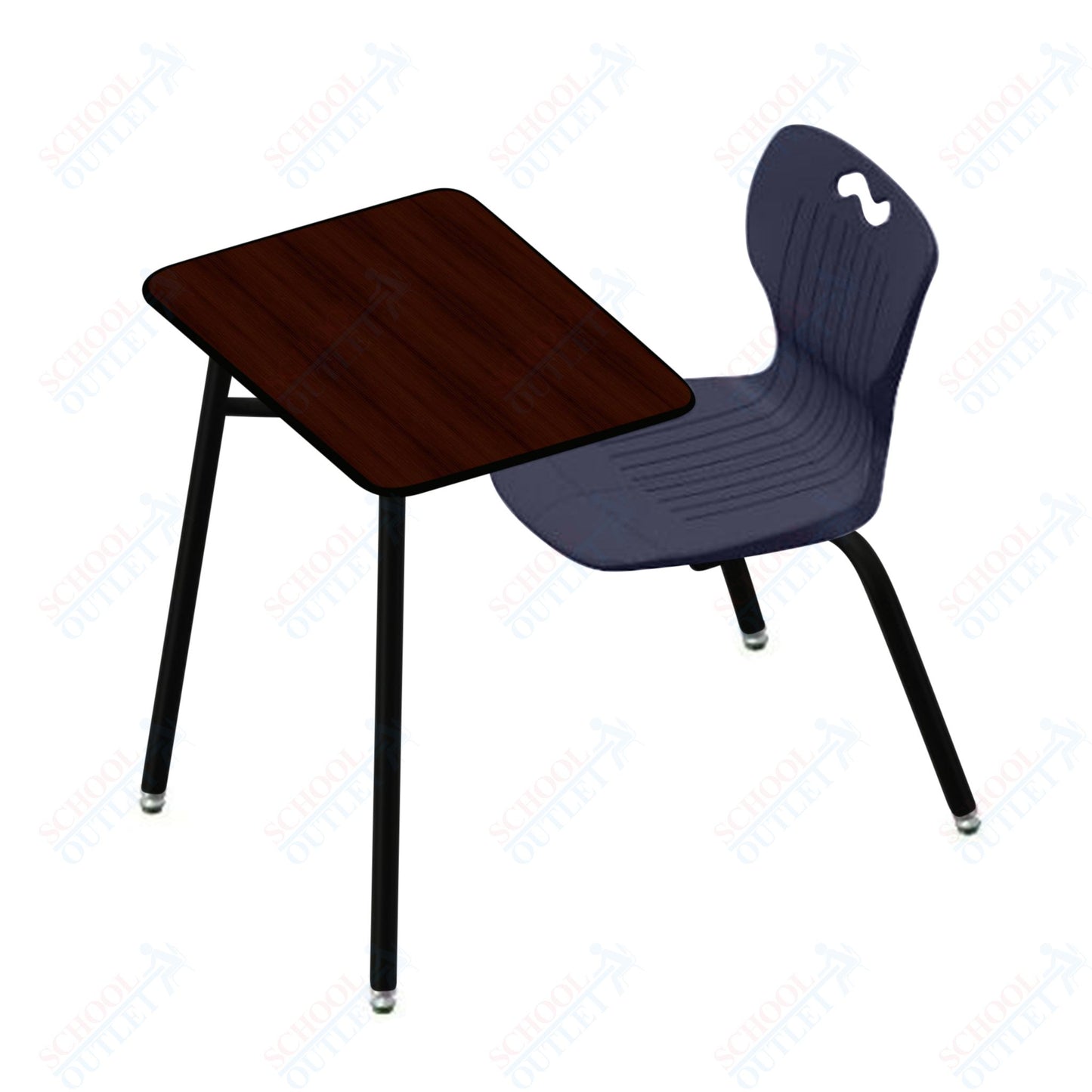 USA Capitol Ntersect 18" Seat Height Combination Desk with Book Basket and Hard Plastic Top (N918HP)
