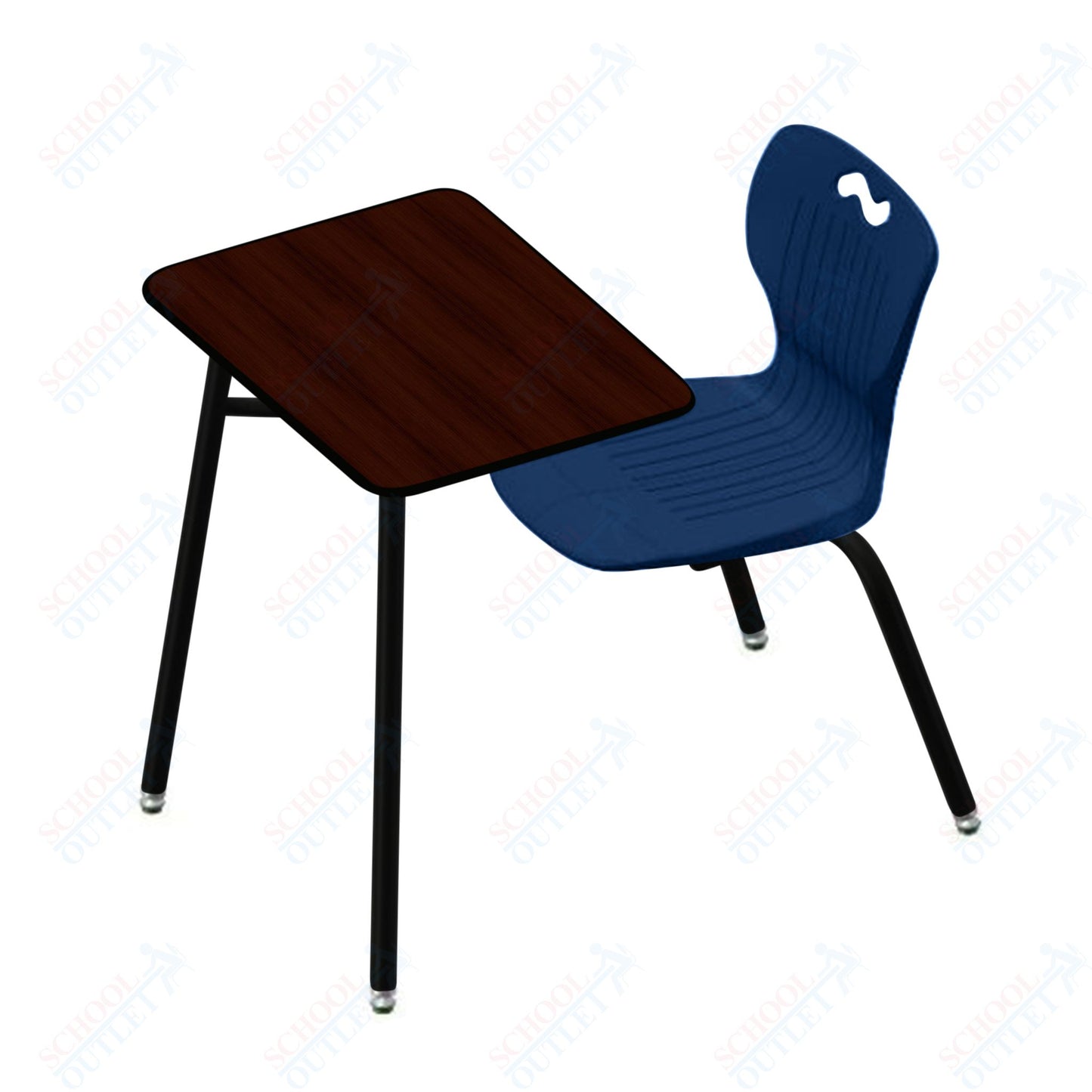 USA Capitol Ntersect 18" Seat Height Combination Desk with Book Basket and Hard Plastic Top (N918HP)