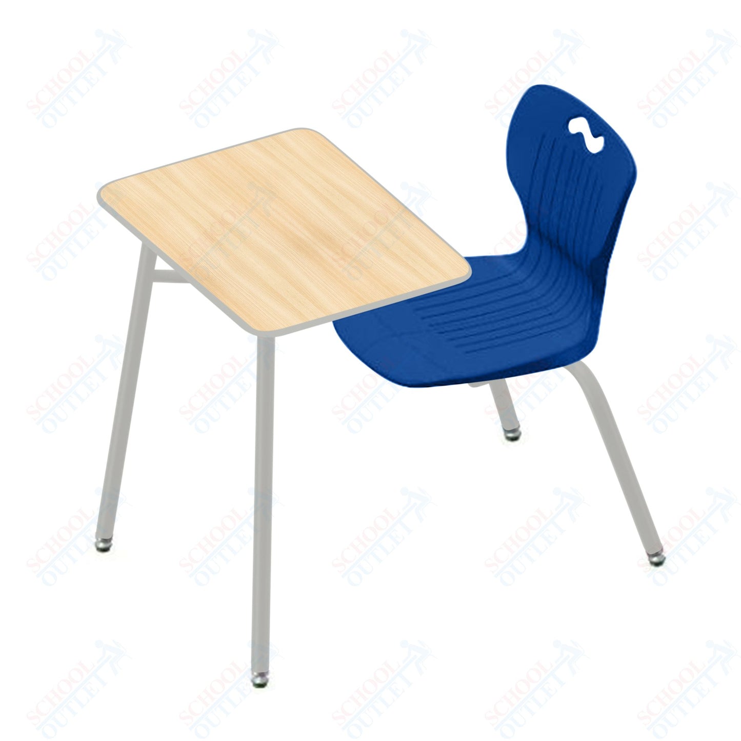 USA Capitol Ntersect 18" Seat Height Combination Desk with Book Basket and Hard Plastic Top (N918HP)