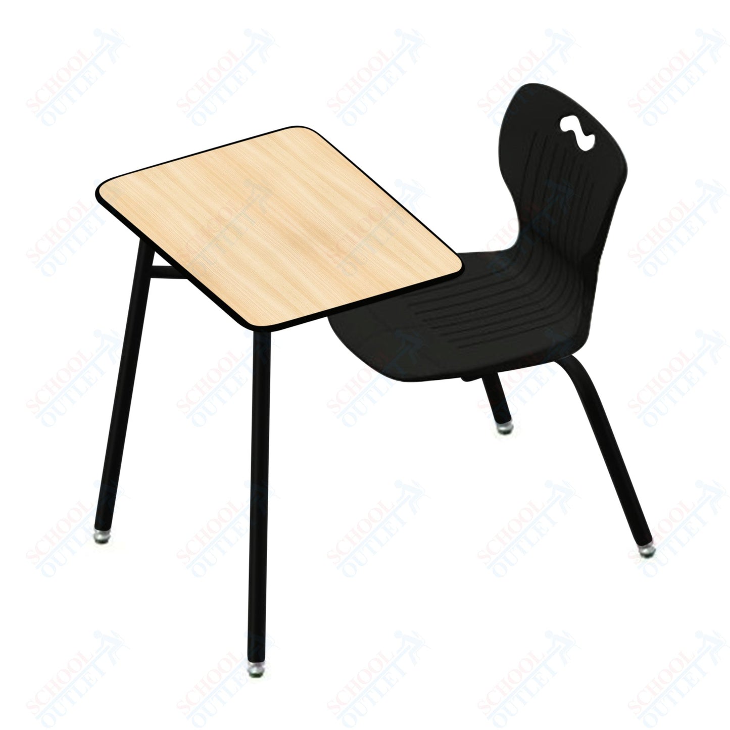 USA Capitol Ntersect 18" Seat Height Combination Desk with Book Basket and Hard Plastic Top (N918HP)