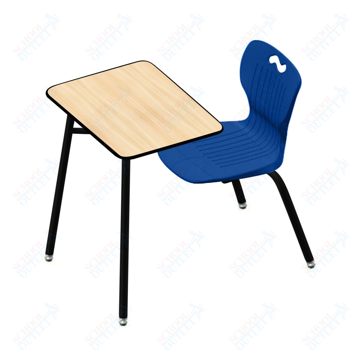 USA Capitol Ntersect 18" Seat Height Combination Desk with Book Basket and Hard Plastic Top (N918HP)