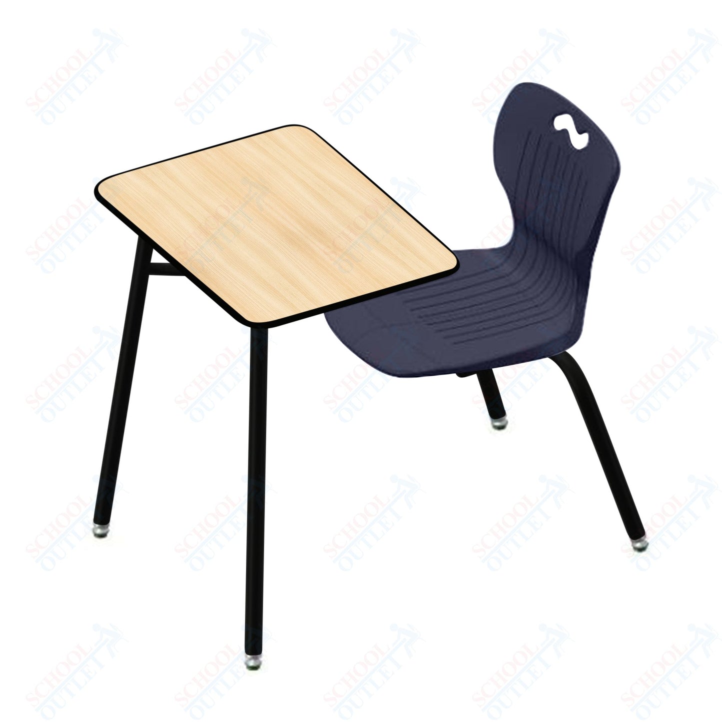 USA Capitol Ntersect 18" Seat Height Combination Desk with Book Basket and Hard Plastic Top (N918HP)