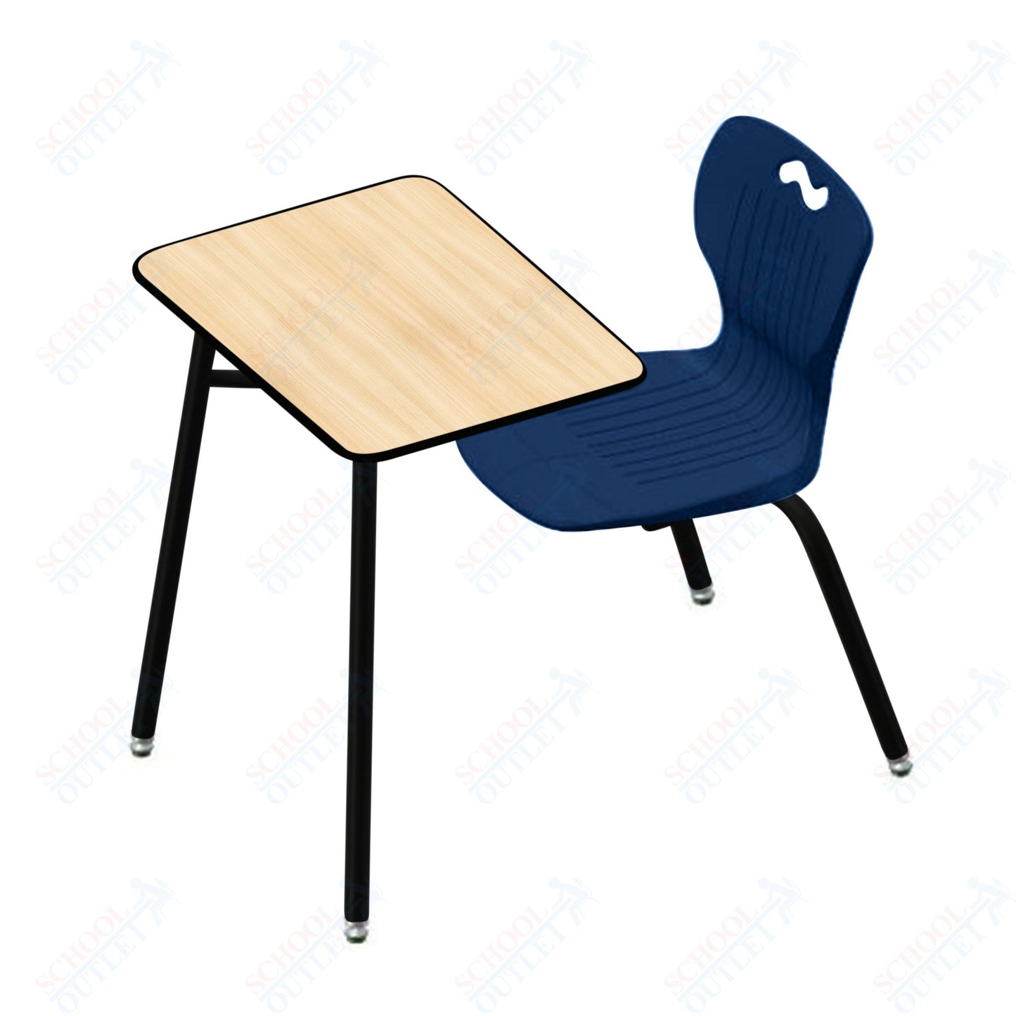USA Capitol Ntersect 18" Seat Height Combination Desk with Book Basket and Hard Plastic Top (N918HP)