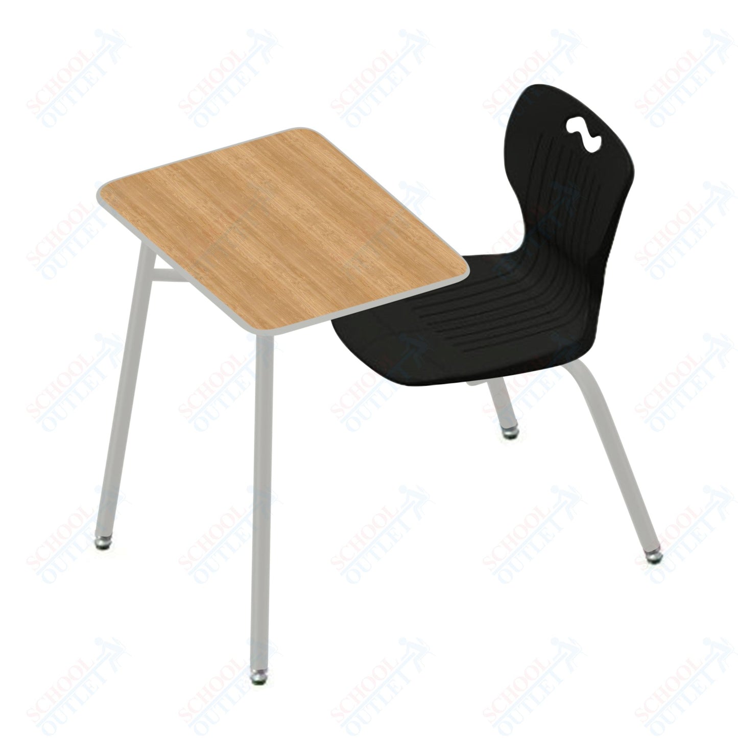USA Capitol Ntersect 18" Seat Height Combination Desk with Book Basket and Hard Plastic Top (N918HP)