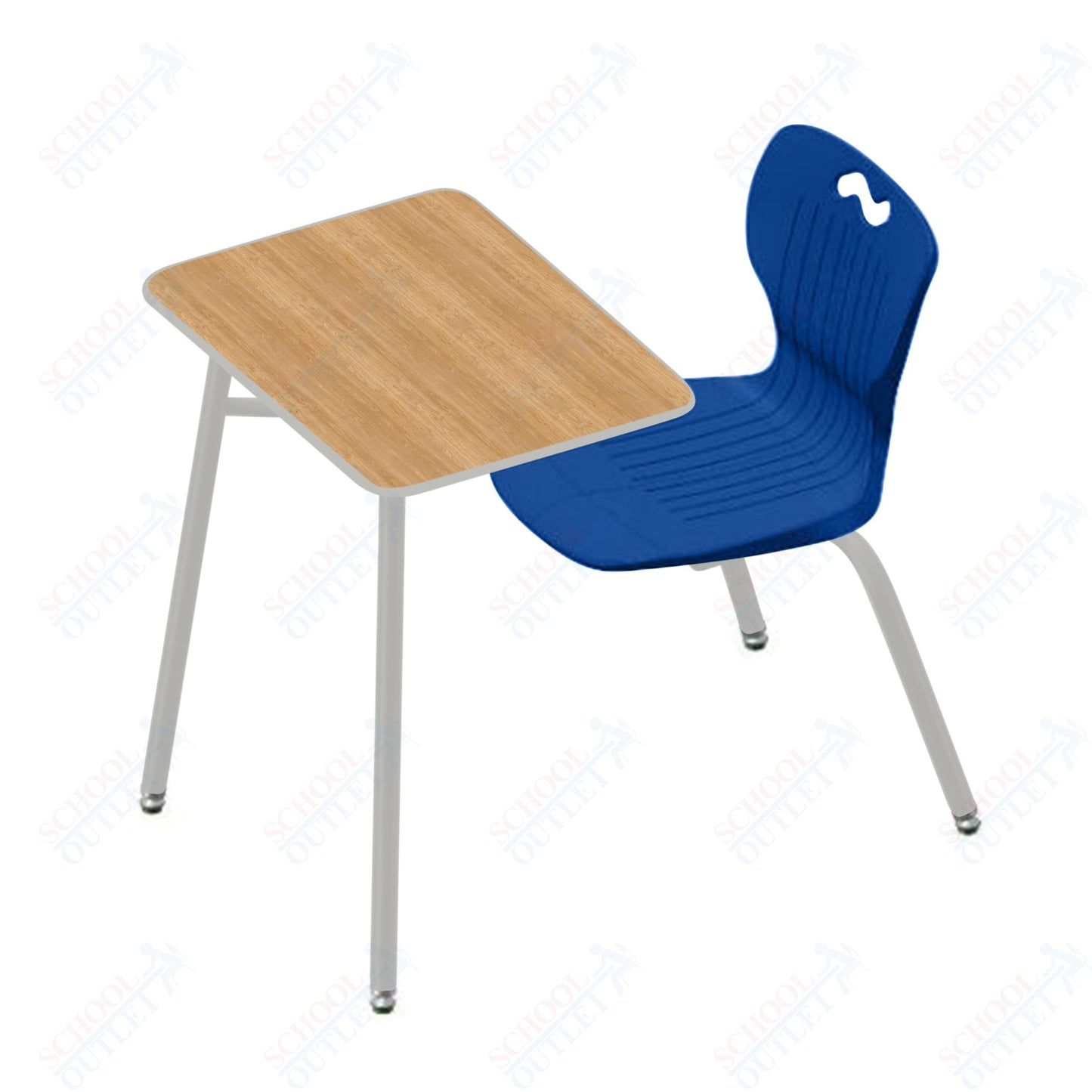 USA Capitol Ntersect 18" Seat Height Combination Desk with Book Basket and Hard Plastic Top (N918HP)