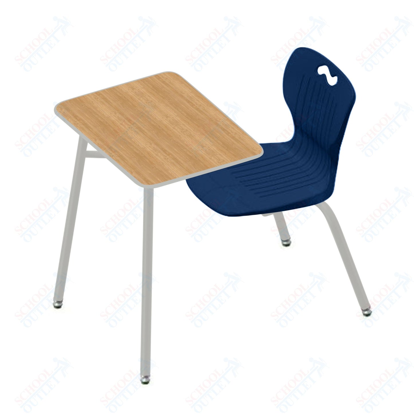 USA Capitol Ntersect 18" Seat Height Combination Desk with Book Basket and Hard Plastic Top (N918HP)