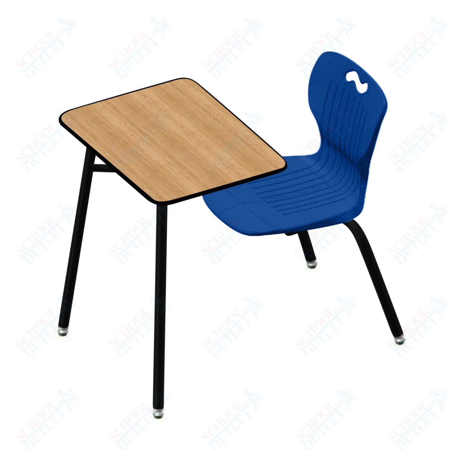 USA Capitol Ntersect 18" Seat Height Combination Desk with Book Basket and Hard Plastic Top (N918HP)