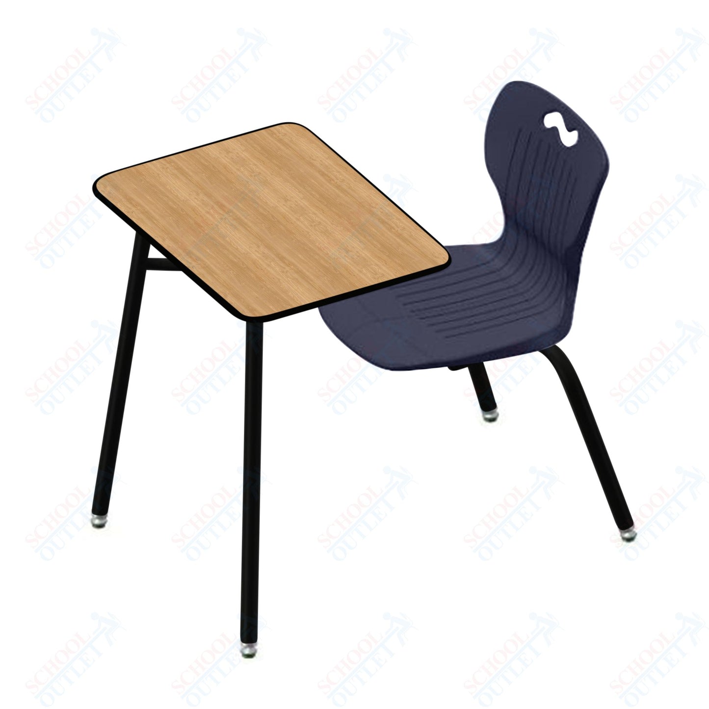 USA Capitol Ntersect 18" Seat Height Combination Desk with Book Basket and Hard Plastic Top (N918HP)