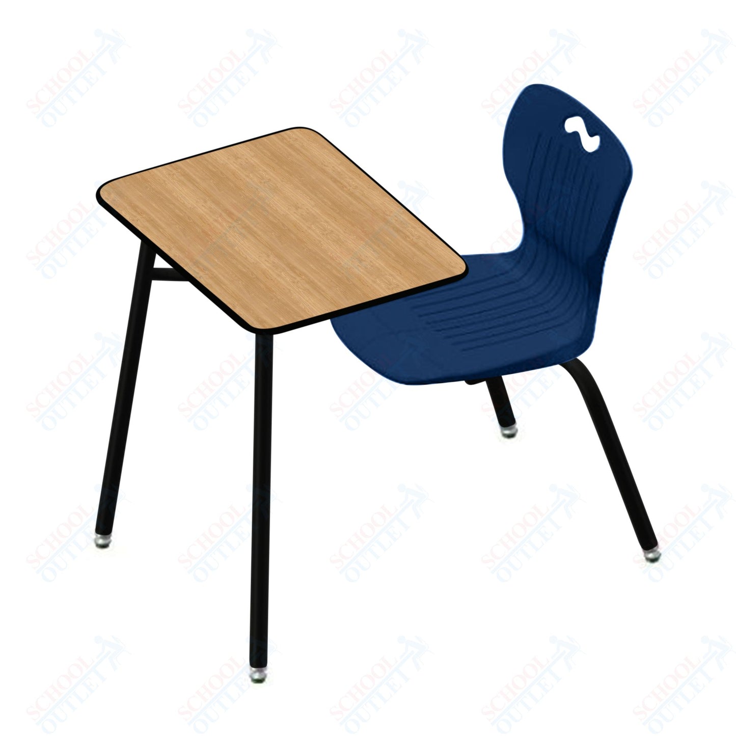 USA Capitol Ntersect 18" Seat Height Combination Desk with Book Basket and Hard Plastic Top (N918HP)