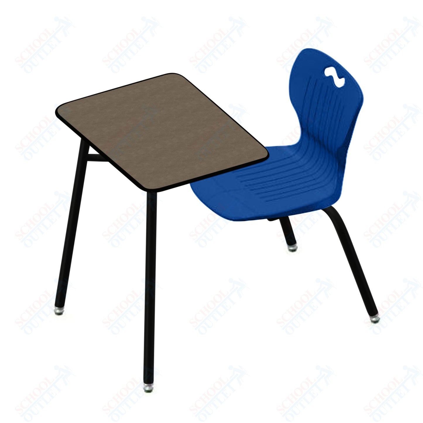 USA Capitol Ntersect 18" Seat Height Combination Desk with Book Basket and Hard Plastic Top (N918HP)