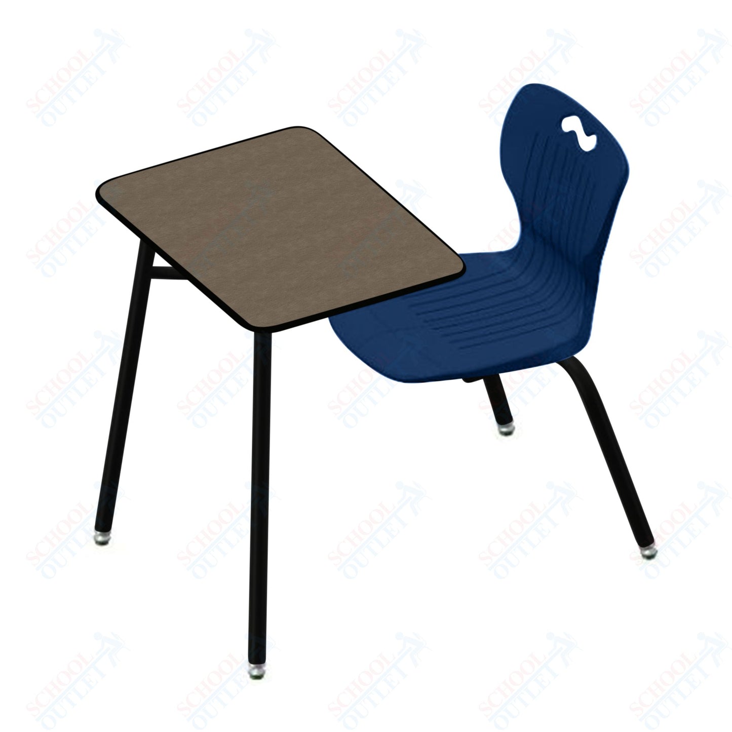 USA Capitol Ntersect 18" Seat Height Combination Desk with Book Basket and Hard Plastic Top (N918HP)