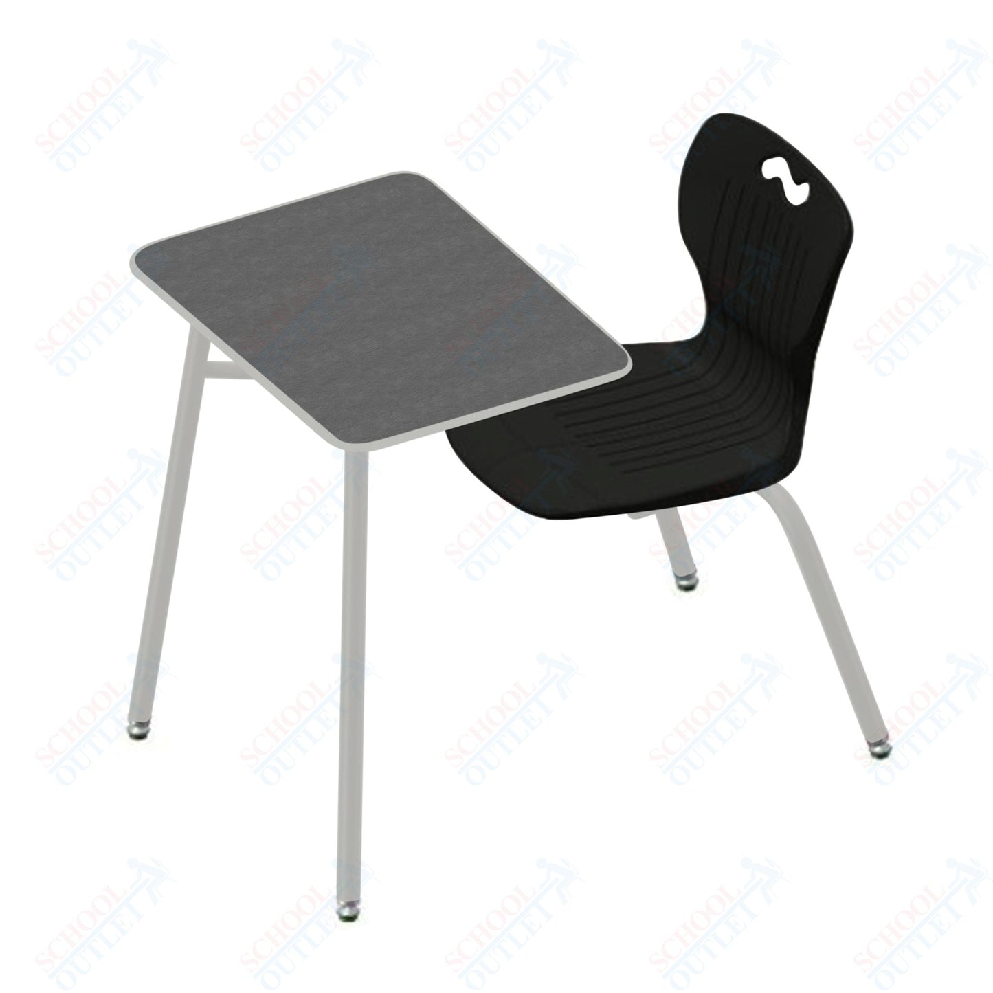 USA Capitol Ntersect 18" Seat Height Combination Desk with Book Basket and Hard Plastic Top (N918HP)