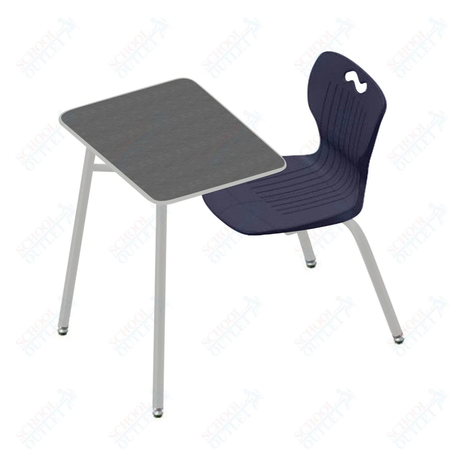 USA Capitol Ntersect 18" Seat Height Combination Desk with Book Basket and Hard Plastic Top (N918HP)