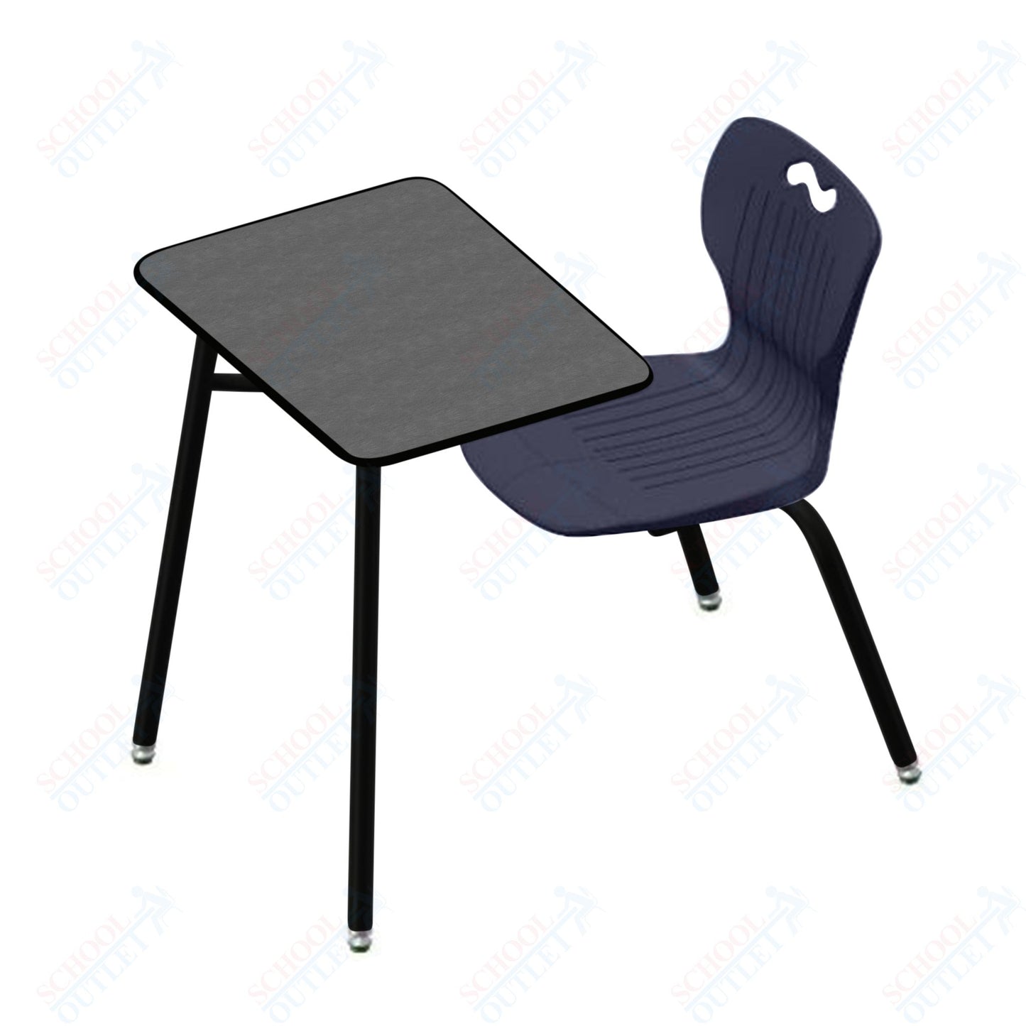 USA Capitol Ntersect 18" Seat Height Combination Desk with Book Basket and Hard Plastic Top (N918HP)