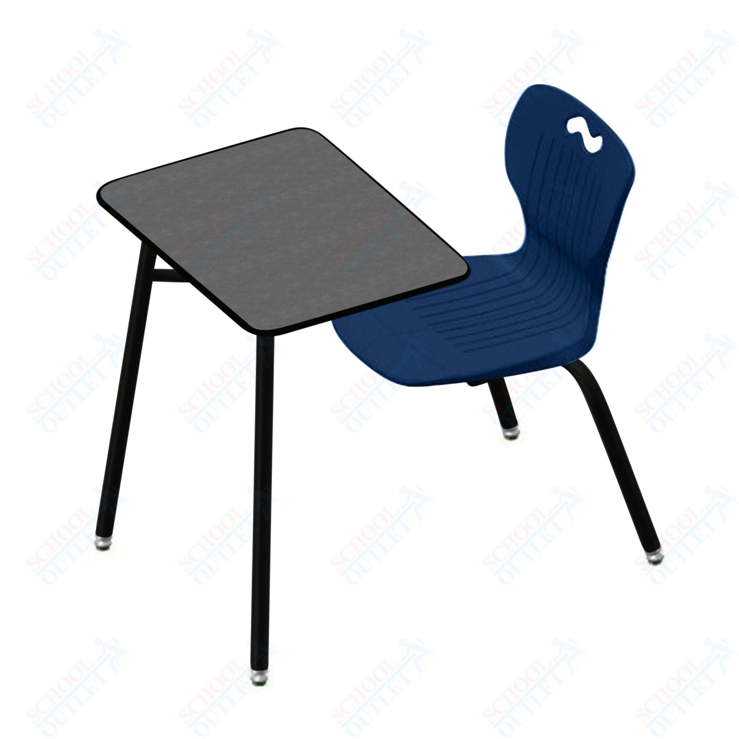 USA Capitol Ntersect 18" Seat Height Combination Desk with Book Basket and Hard Plastic Top (N918HP)
