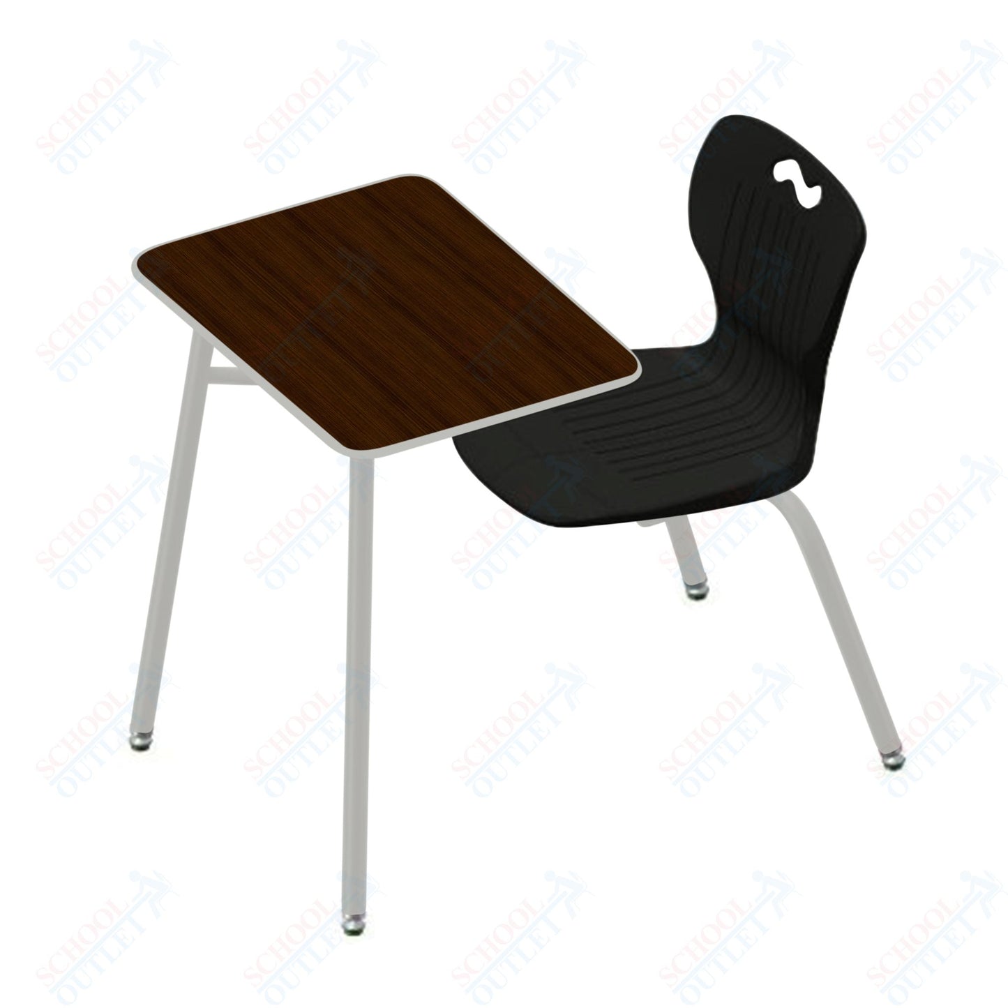 USA Capitol Ntersect 18" Seat Height Combination Desk with Book Basket and Hard Plastic Top (N918HP)