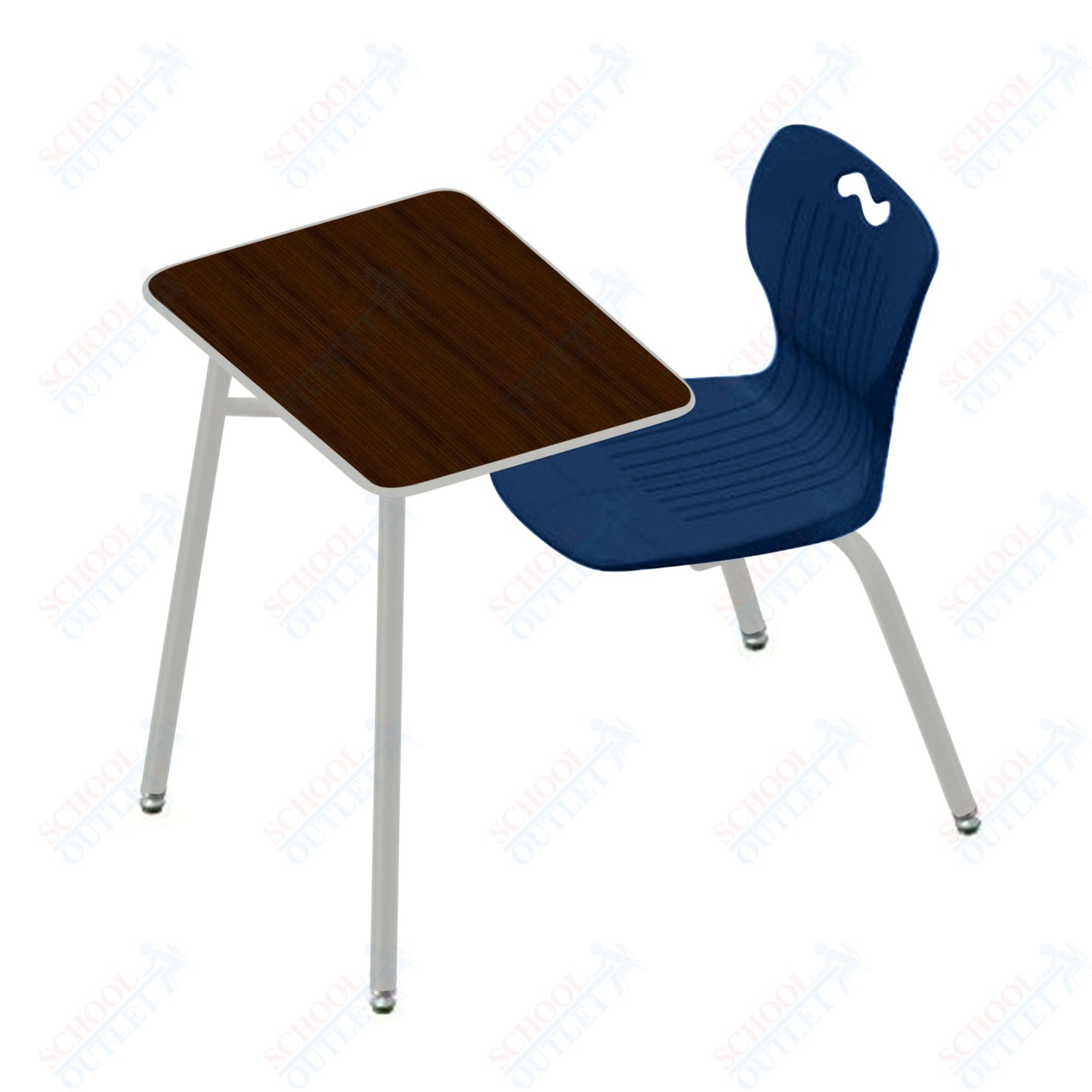 USA Capitol Ntersect 18" Seat Height Combination Desk with Book Basket and Hard Plastic Top (N918HP)