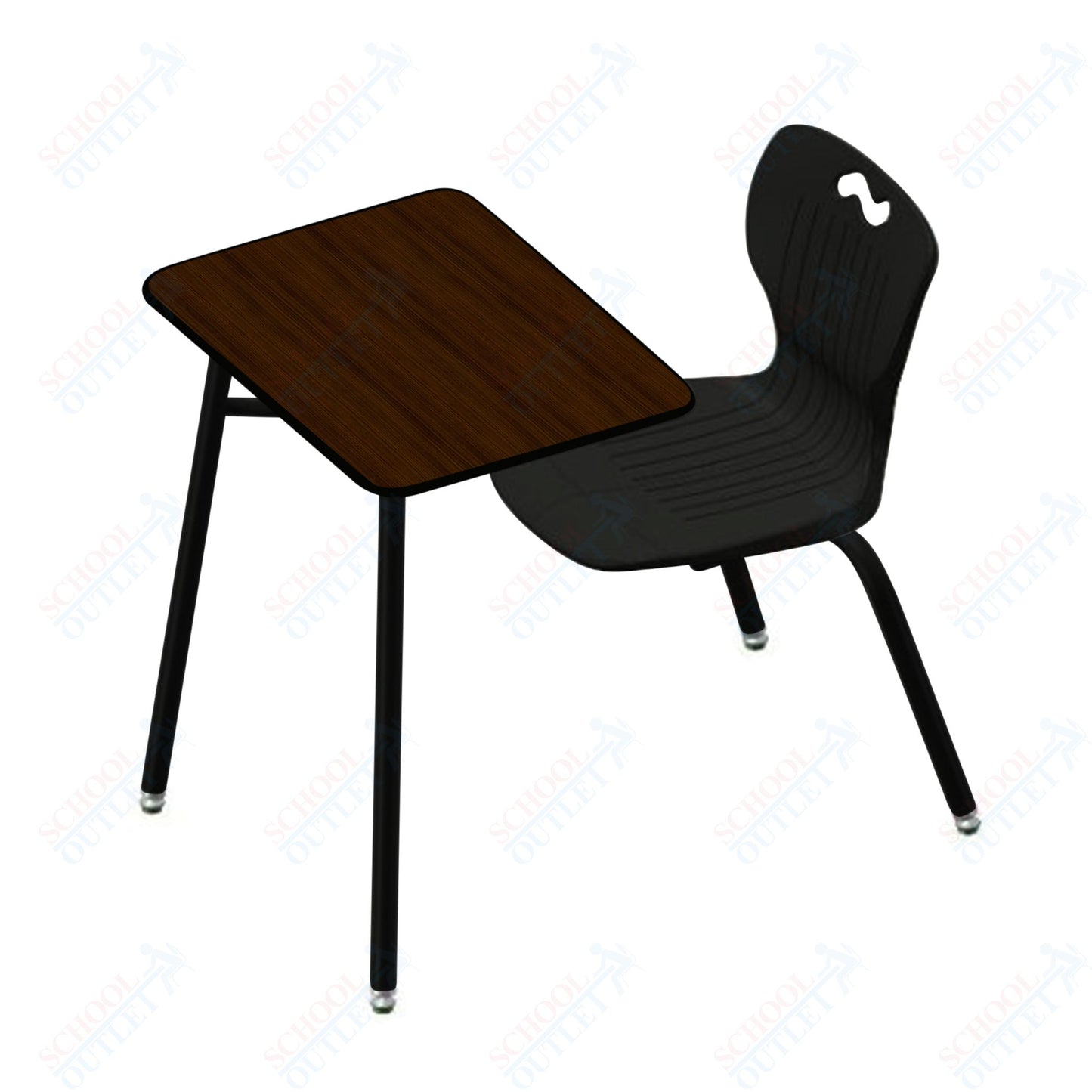USA Capitol Ntersect 18" Seat Height Combination Desk with Book Basket and Hard Plastic Top (N918HP)
