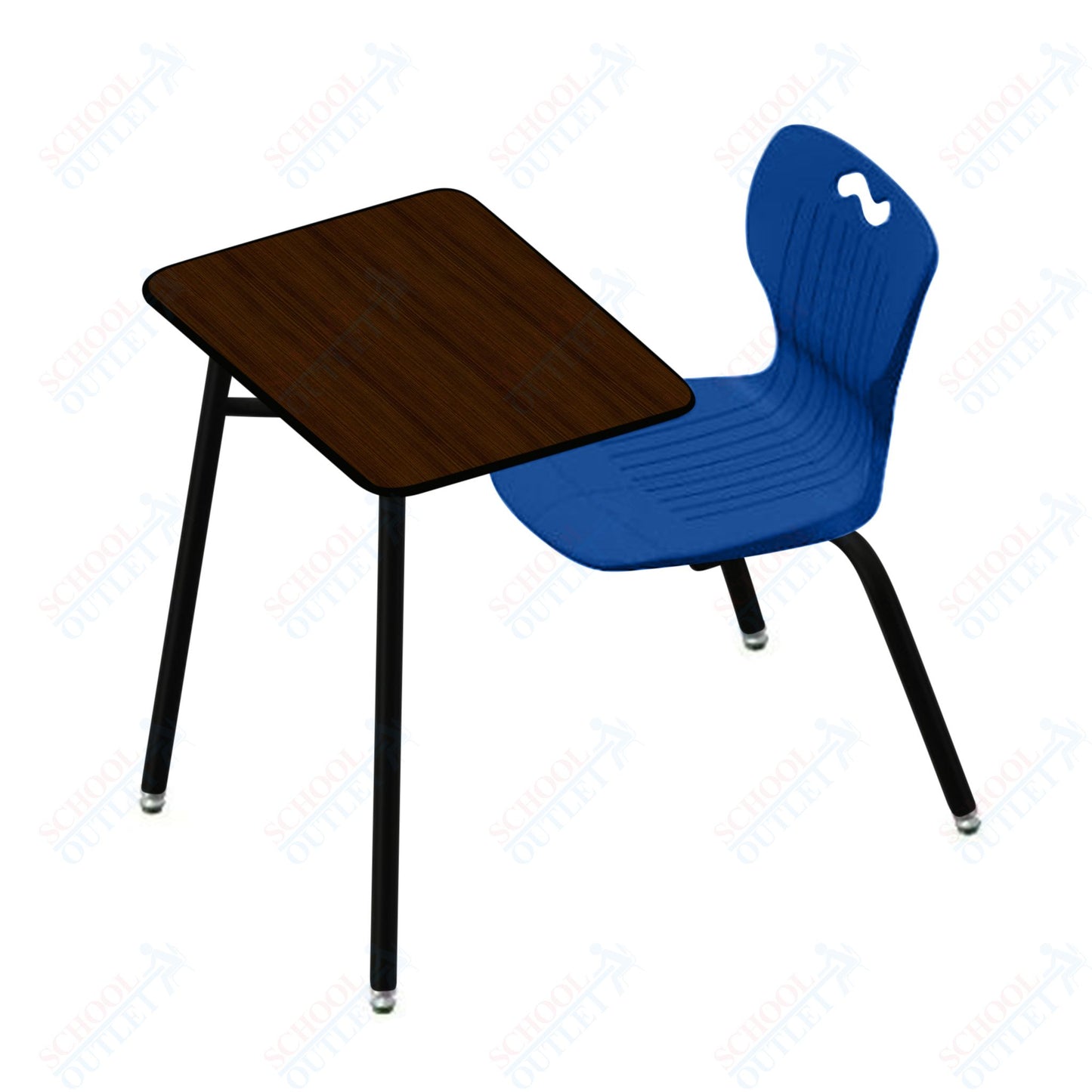 USA Capitol Ntersect 18" Seat Height Combination Desk with Book Basket and Hard Plastic Top (N918HP)