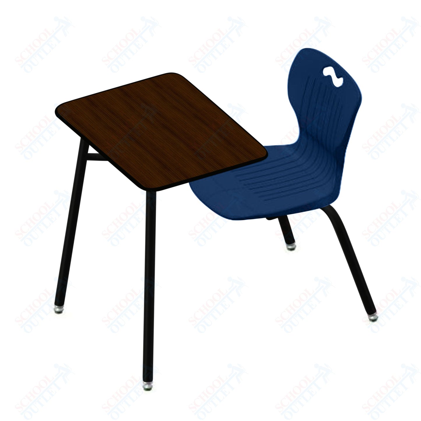 USA Capitol Ntersect 18" Seat Height Combination Desk with Book Basket and Hard Plastic Top (N918HP)