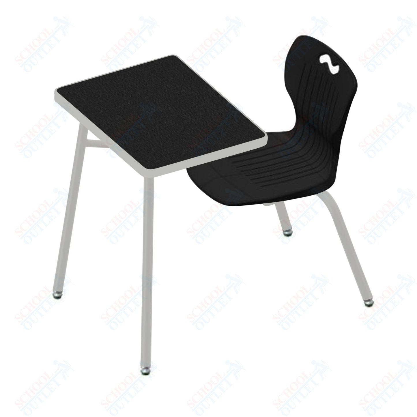 USA Capitol Ntersect 18" Seat Height Combination Desk with Book Basket and HPL Top (N918HPCL)