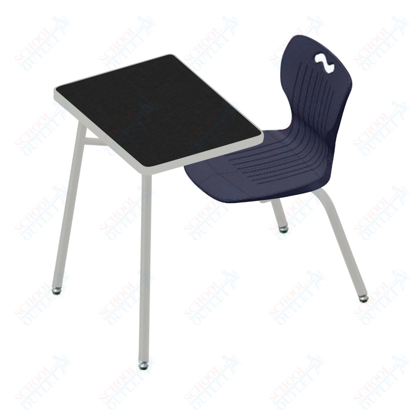 USA Capitol Ntersect 18" Seat Height Combination Desk with Book Basket and HPL Top (N918HPCL)