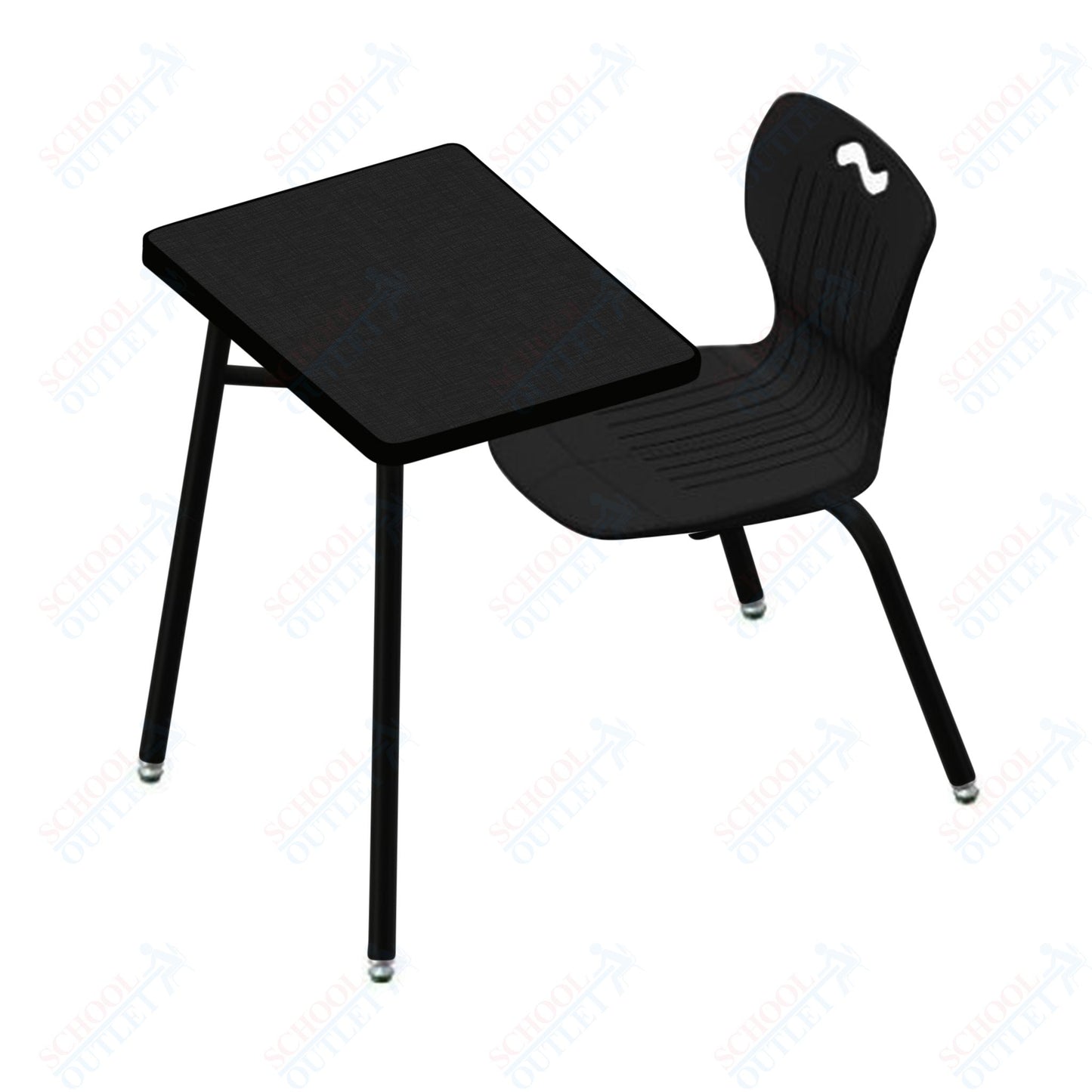 USA Capitol Ntersect 18" Seat Height Combination Desk with Book Basket and HPL Top (N918HPCL)