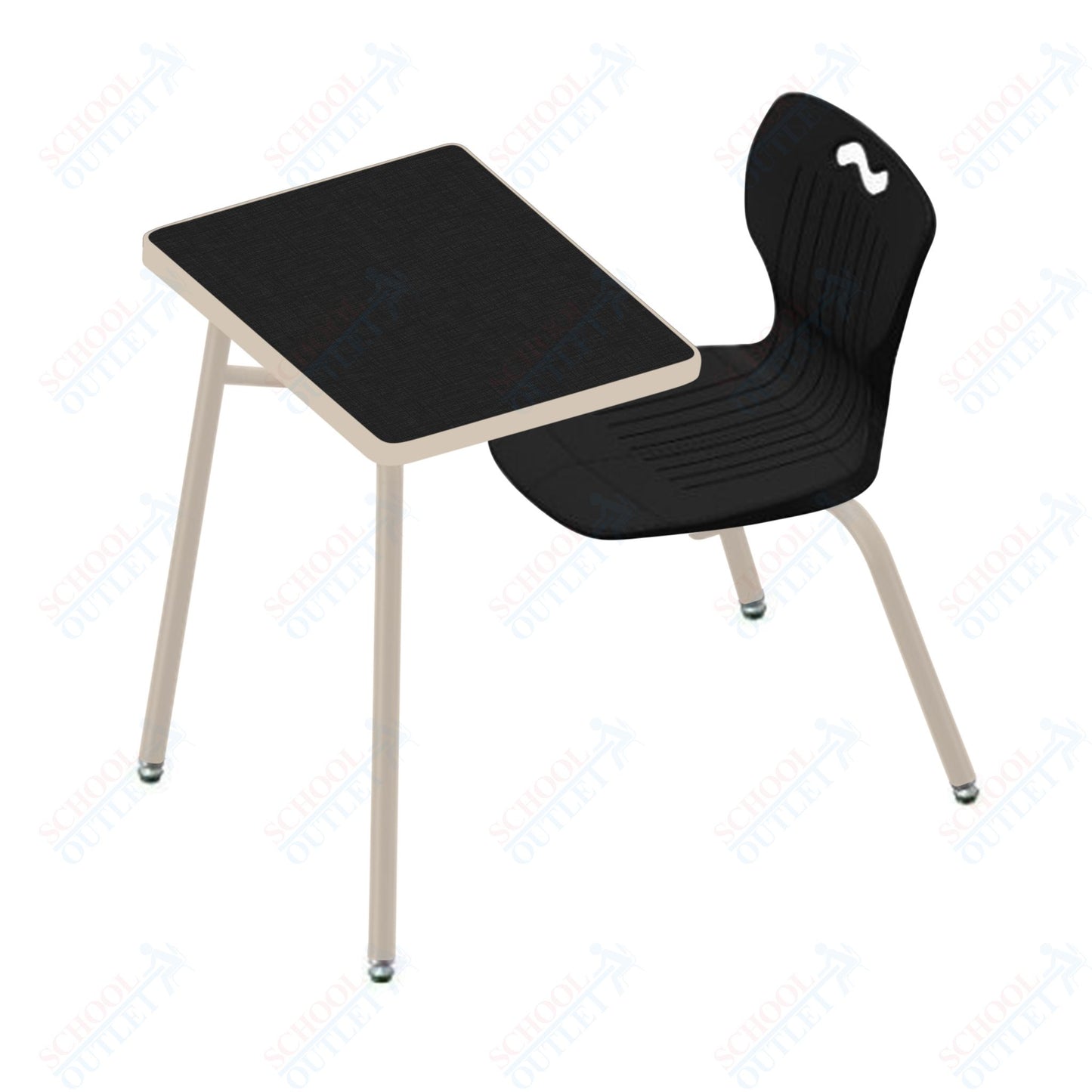 USA Capitol Ntersect 18" Seat Height Combination Desk with Book Basket and HPL Top (N918HPCL)