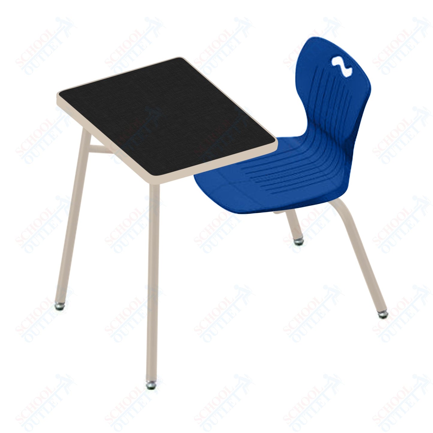 USA Capitol Ntersect 18" Seat Height Combination Desk with Book Basket and HPL Top (N918HPCL)